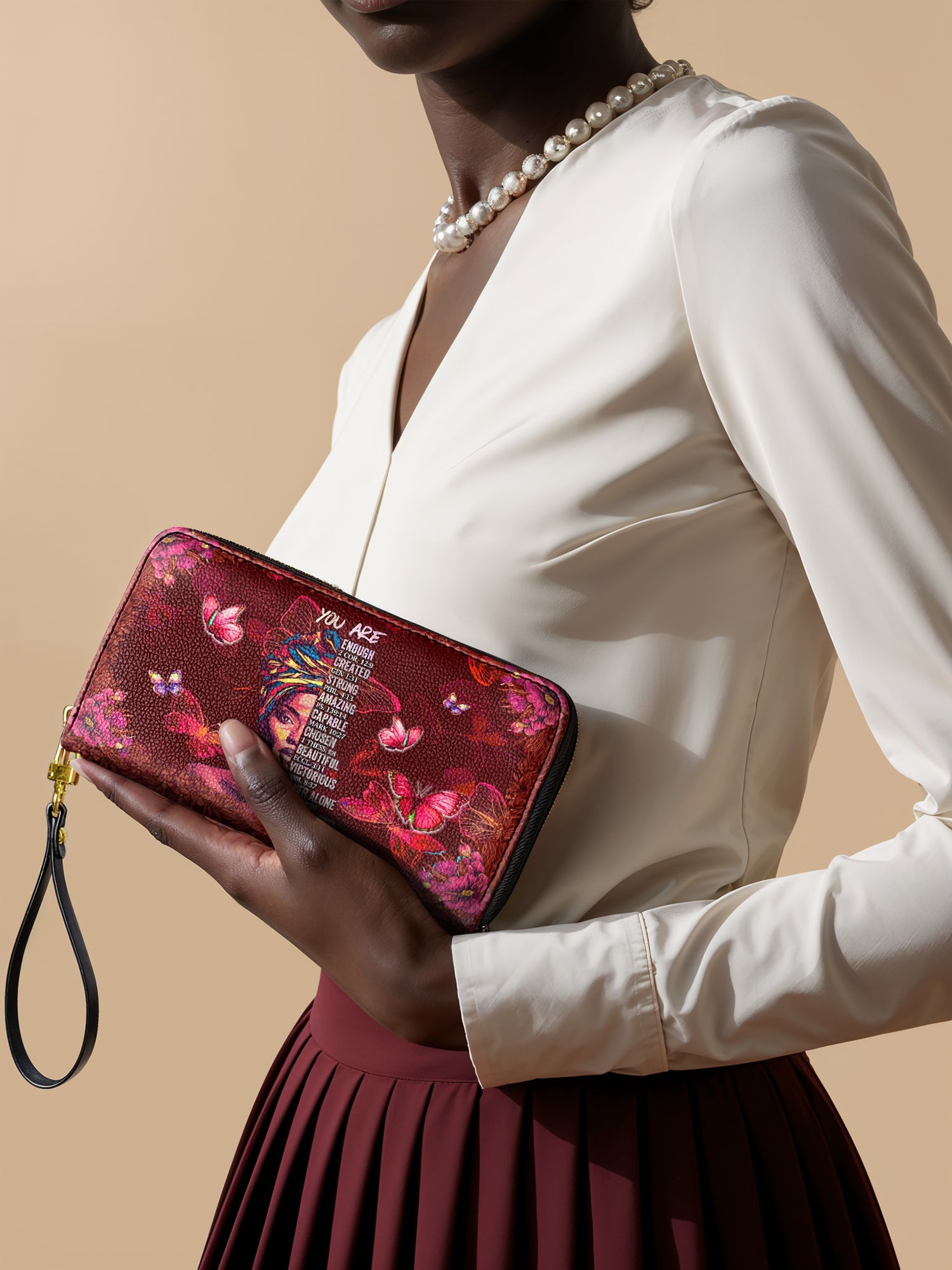 "Imani" Pomegranate Red Wallet Deal