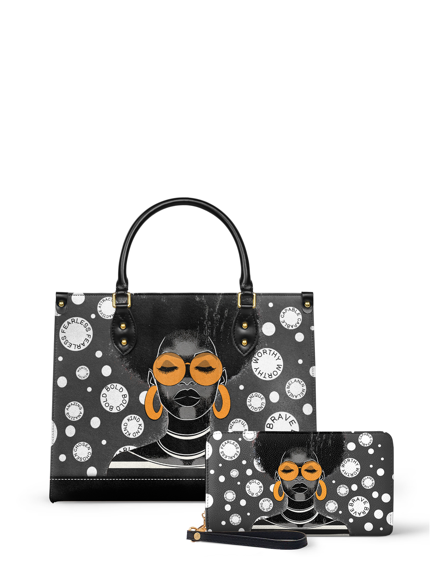 "Fahari" Monochrome Top Grain Leather Handbag Deal