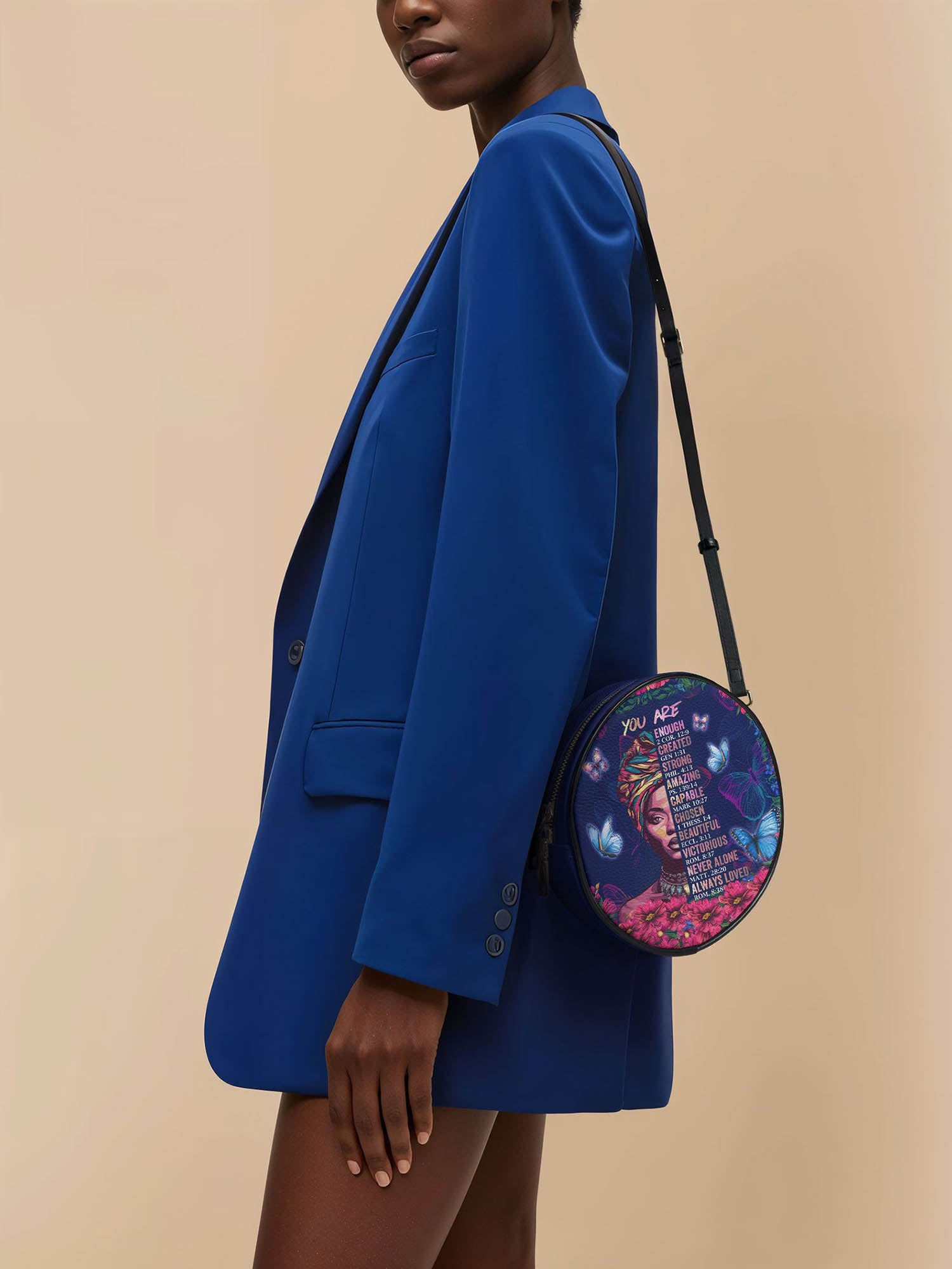 "Imani" Blue Orchid Circle Crossbody Bag Deal