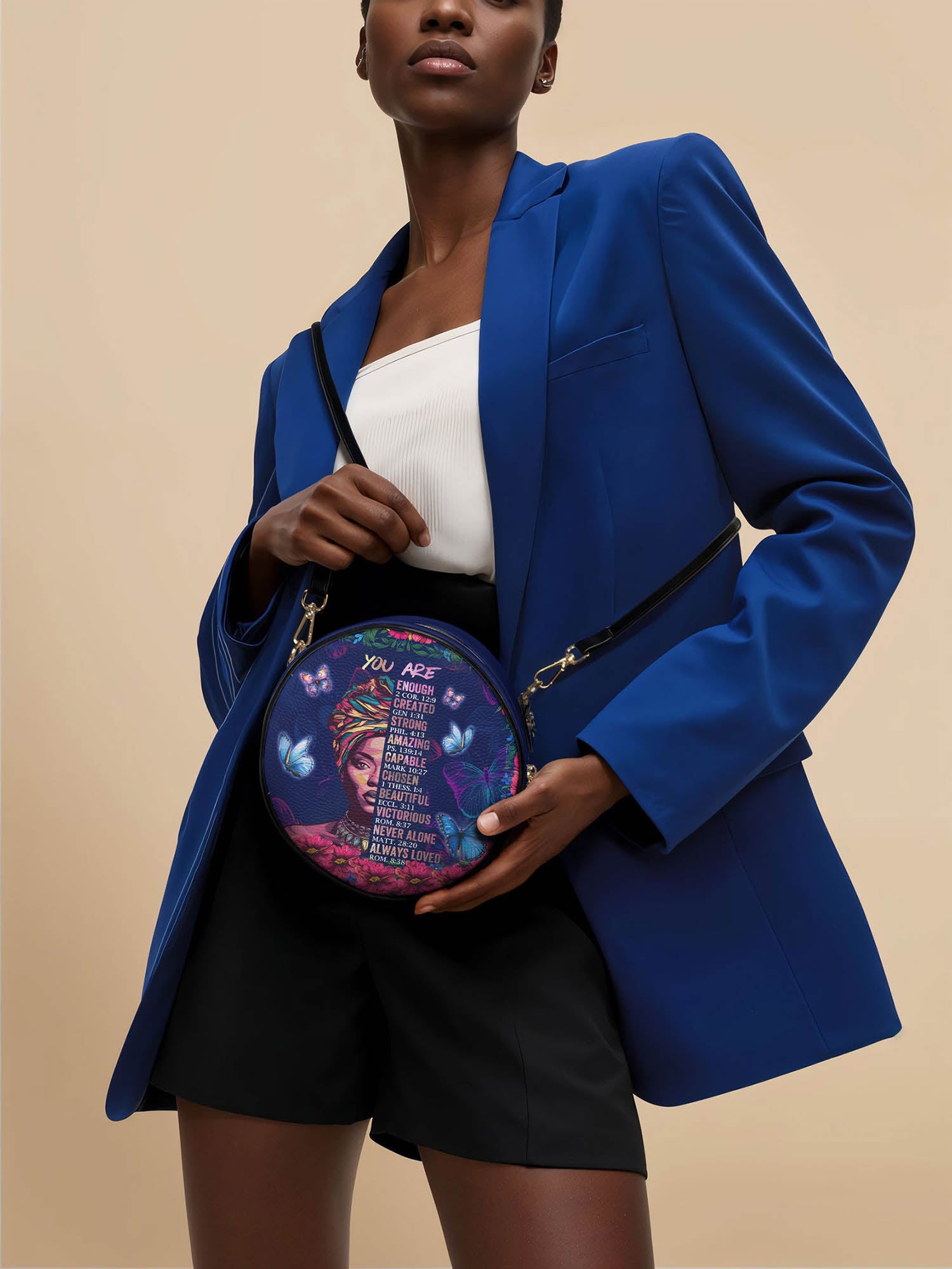"Imani" Blue Orchid Circle Crossbody Bag Deal