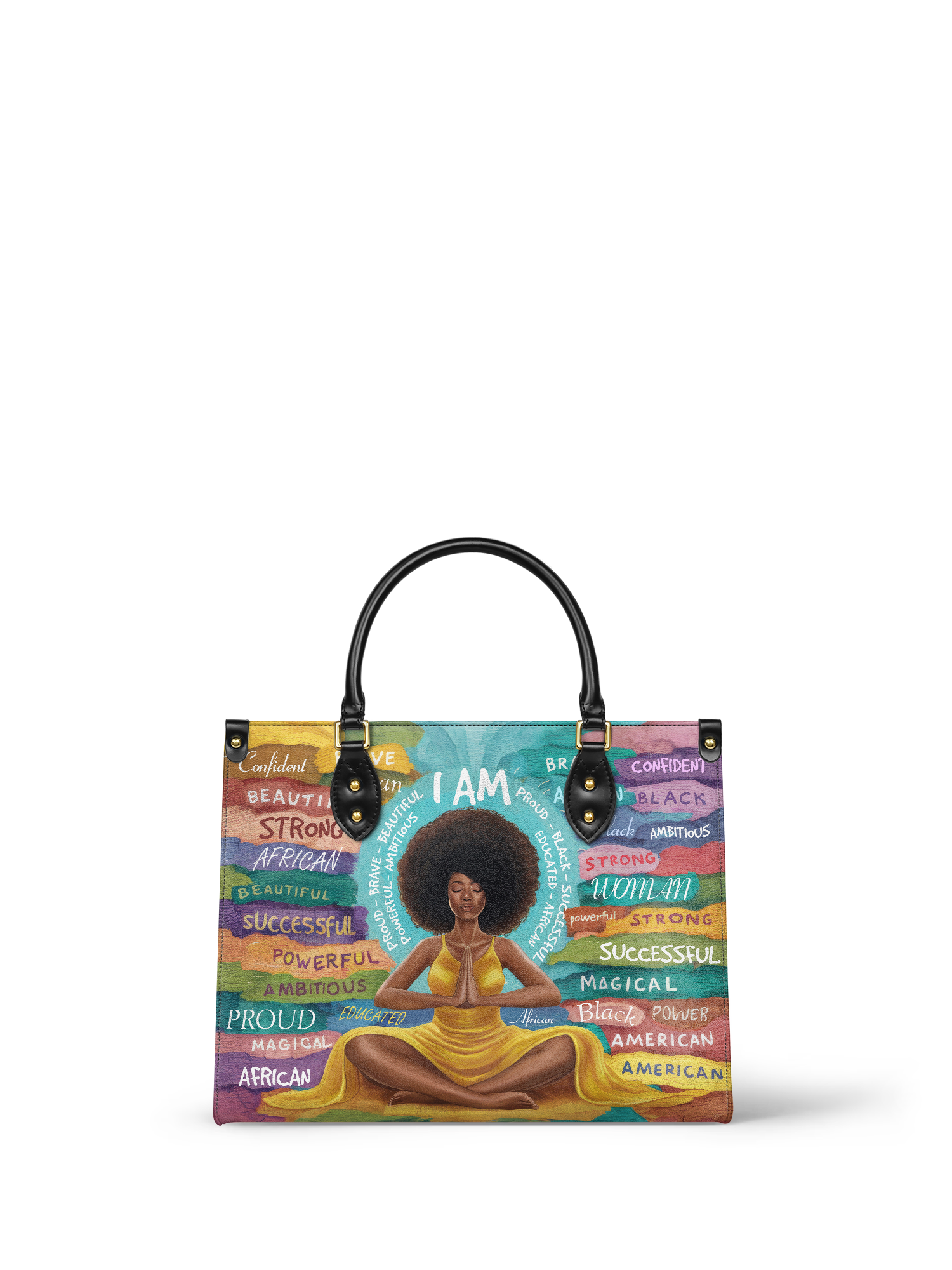 "AfroEssence" Leather Handbag