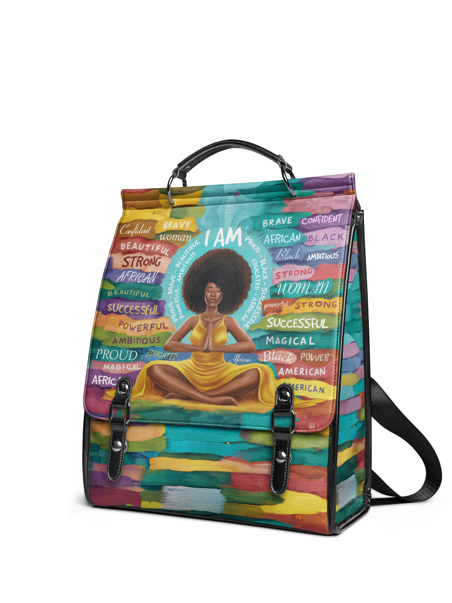 "AfroEssence" Leather Backpack