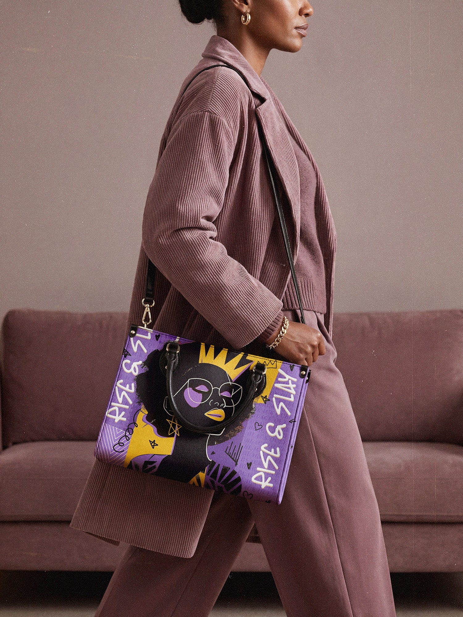 "Aina" Grape Soda Leather Handbag A250 Deal
