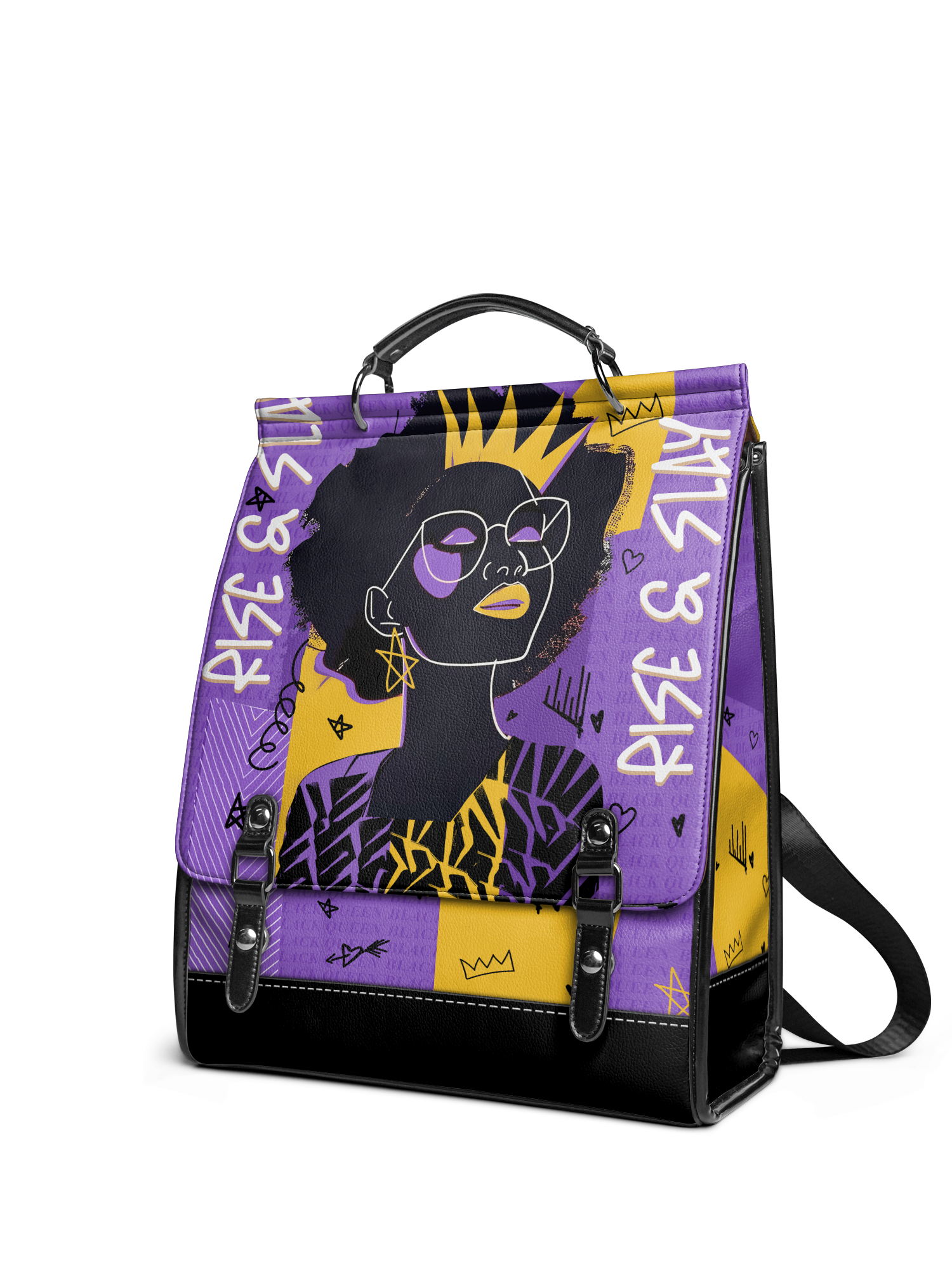"Aina" Grape Soda Leather Backpack