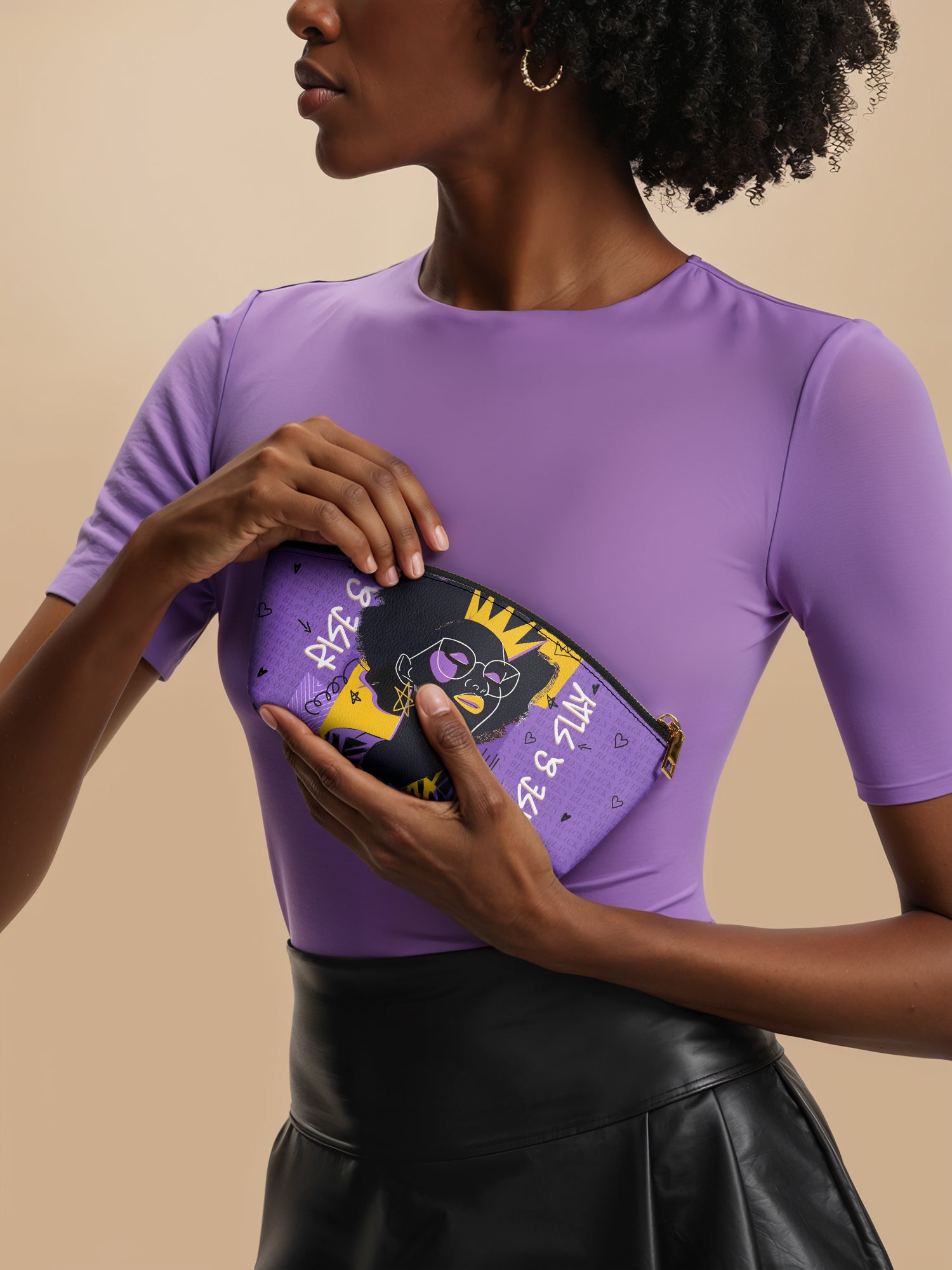 "Aina" Grape Soda Eclipse Makeup Bag