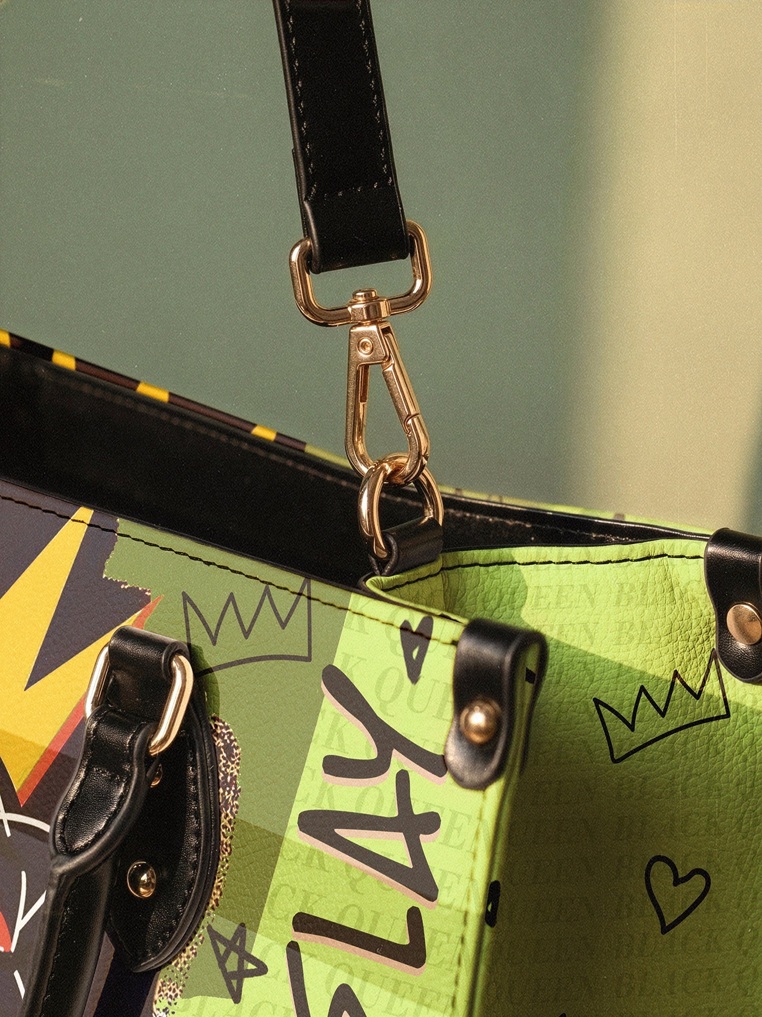 "Aina" Lime Pop Leather Handbag A250 Deal