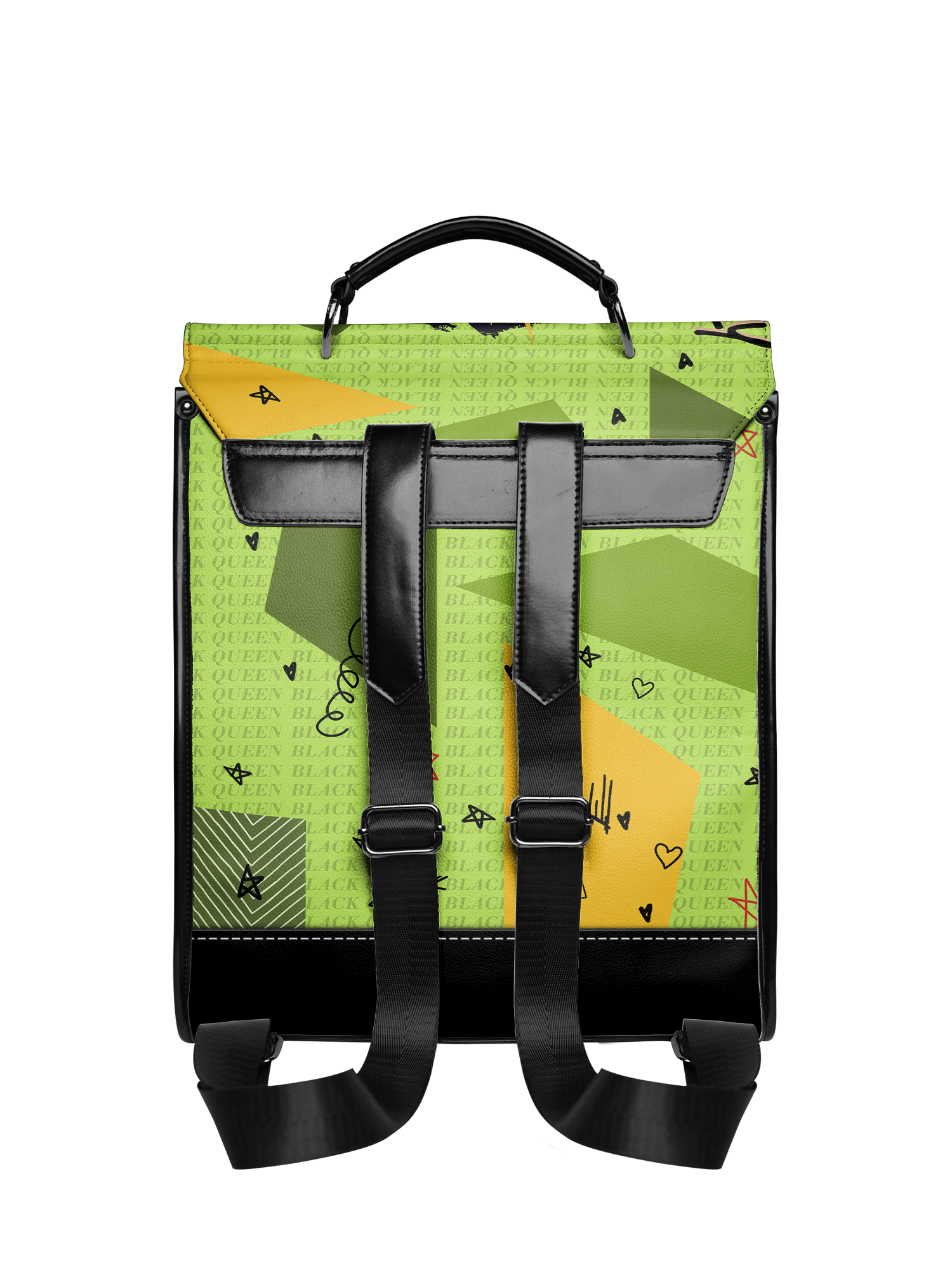 "Aina" Lime Pop Leather Backpack