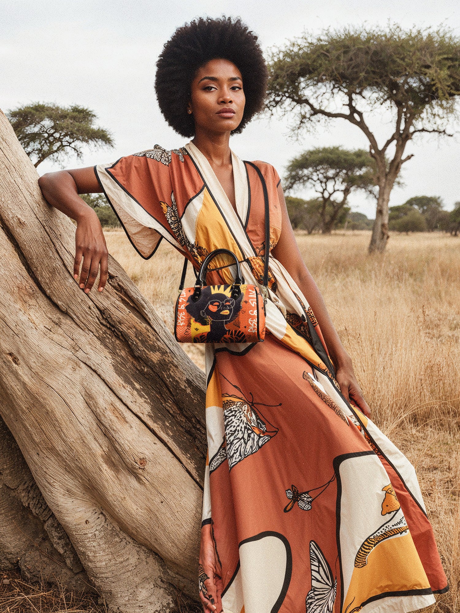 "Aina" Orange Sorbet Mini Satchel Deal