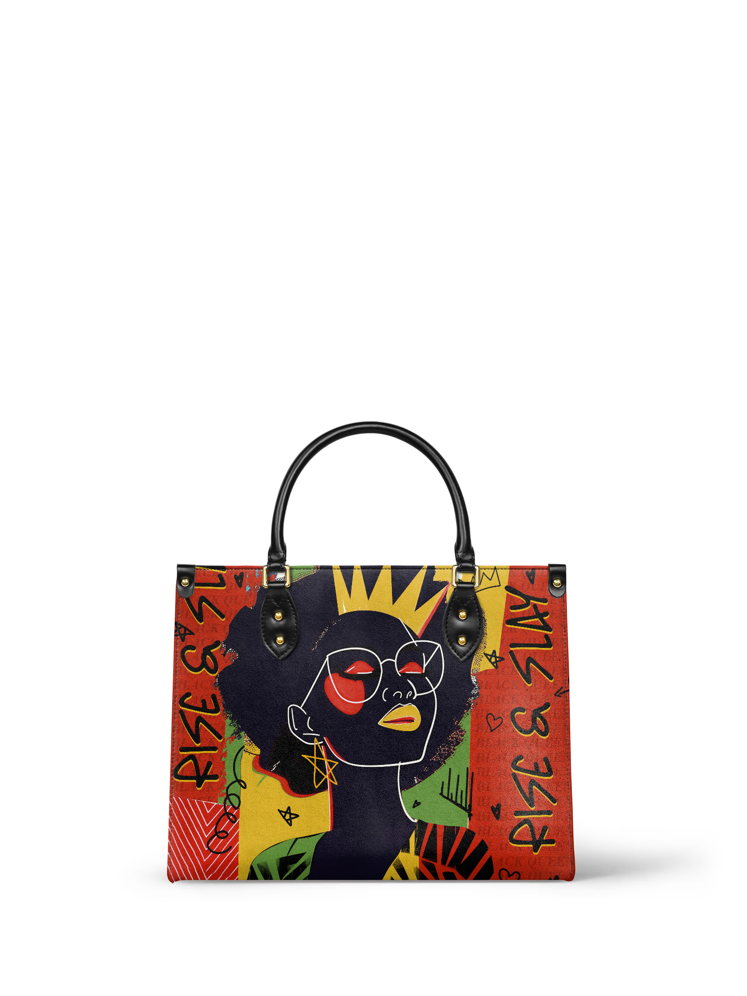 "Aina" Flame Red Leather Handbag