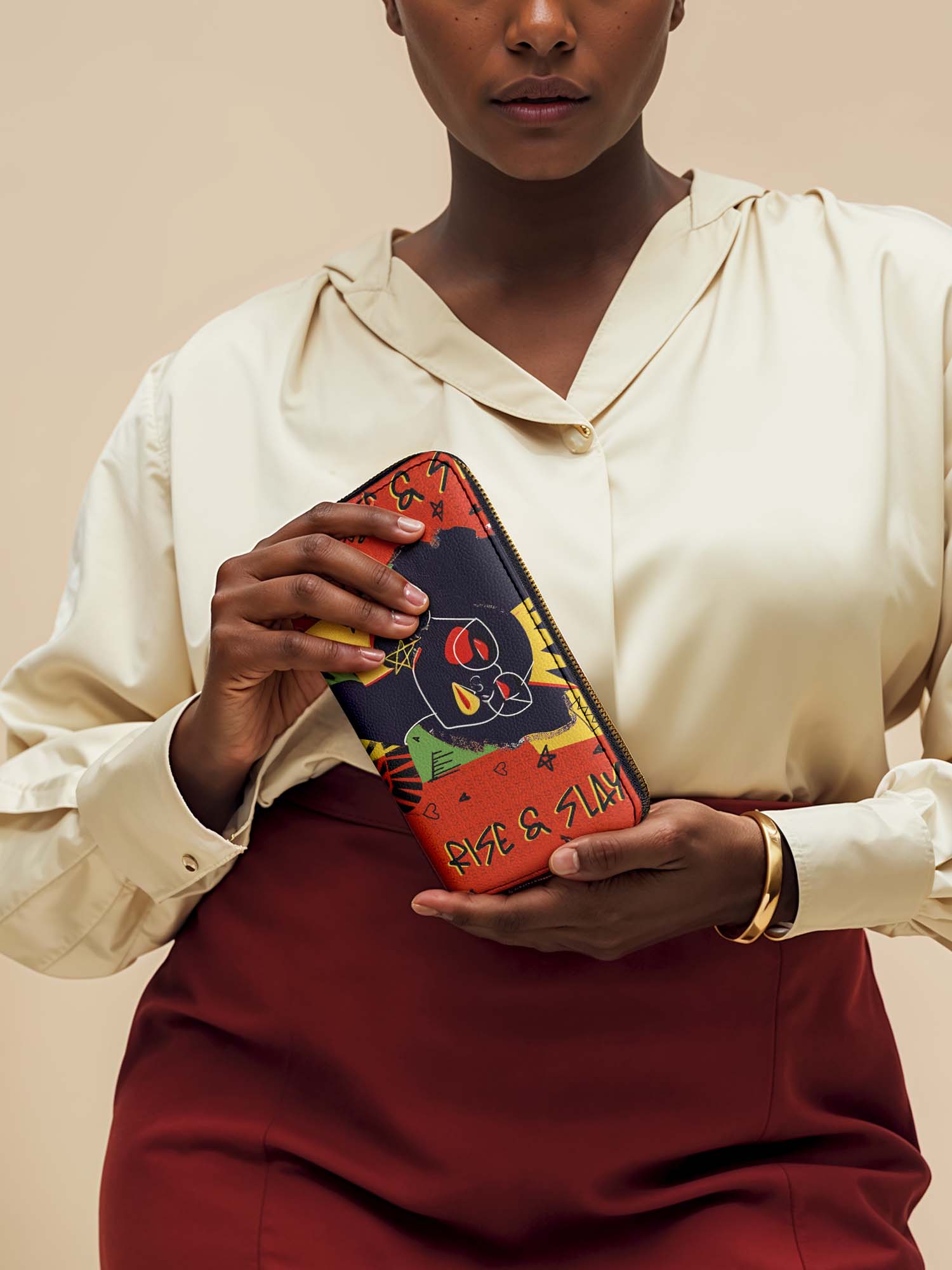 "Aina" Flame Red Wallet Deal