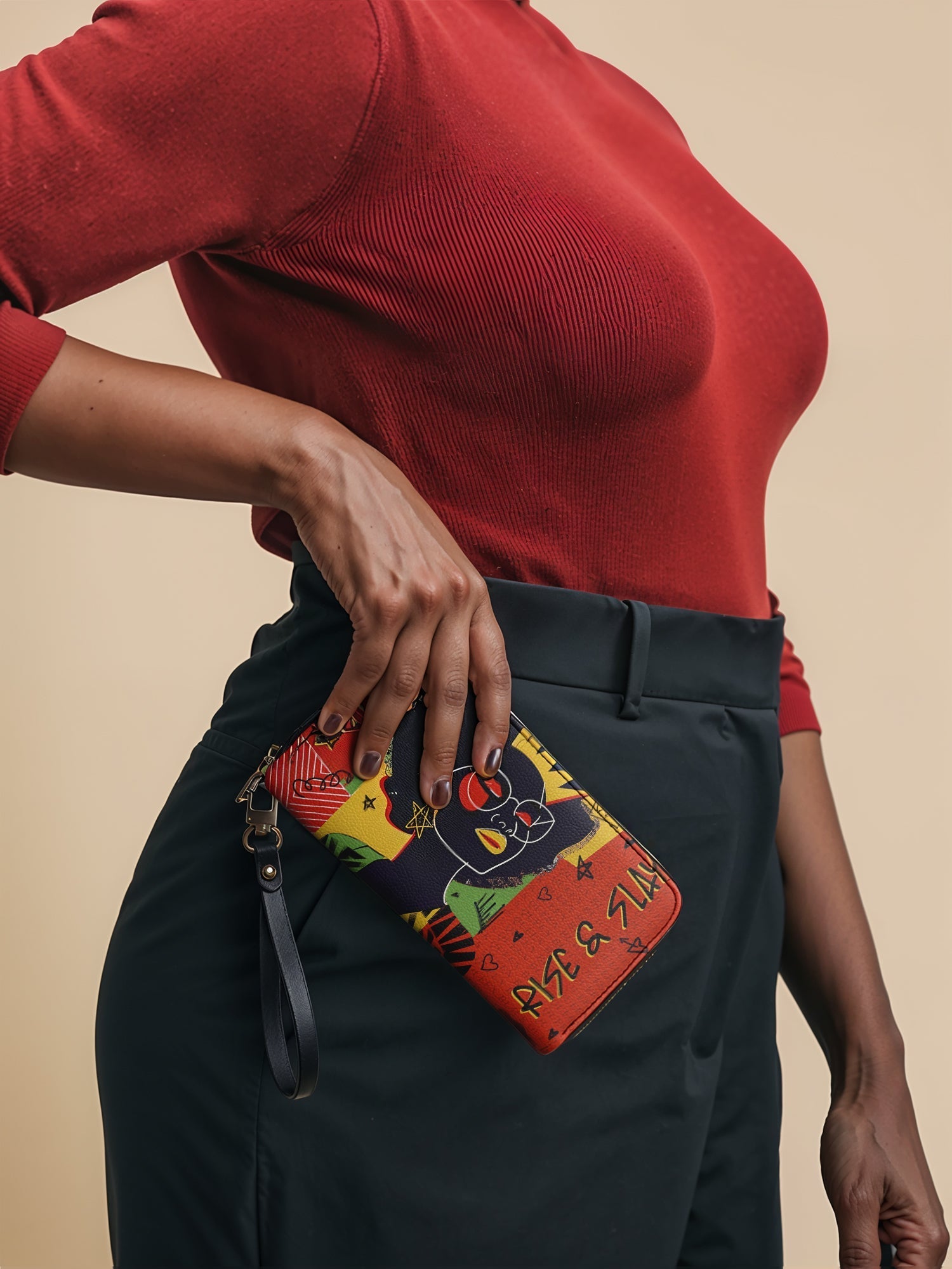 "Aina" Flame Red Wallet Deal
