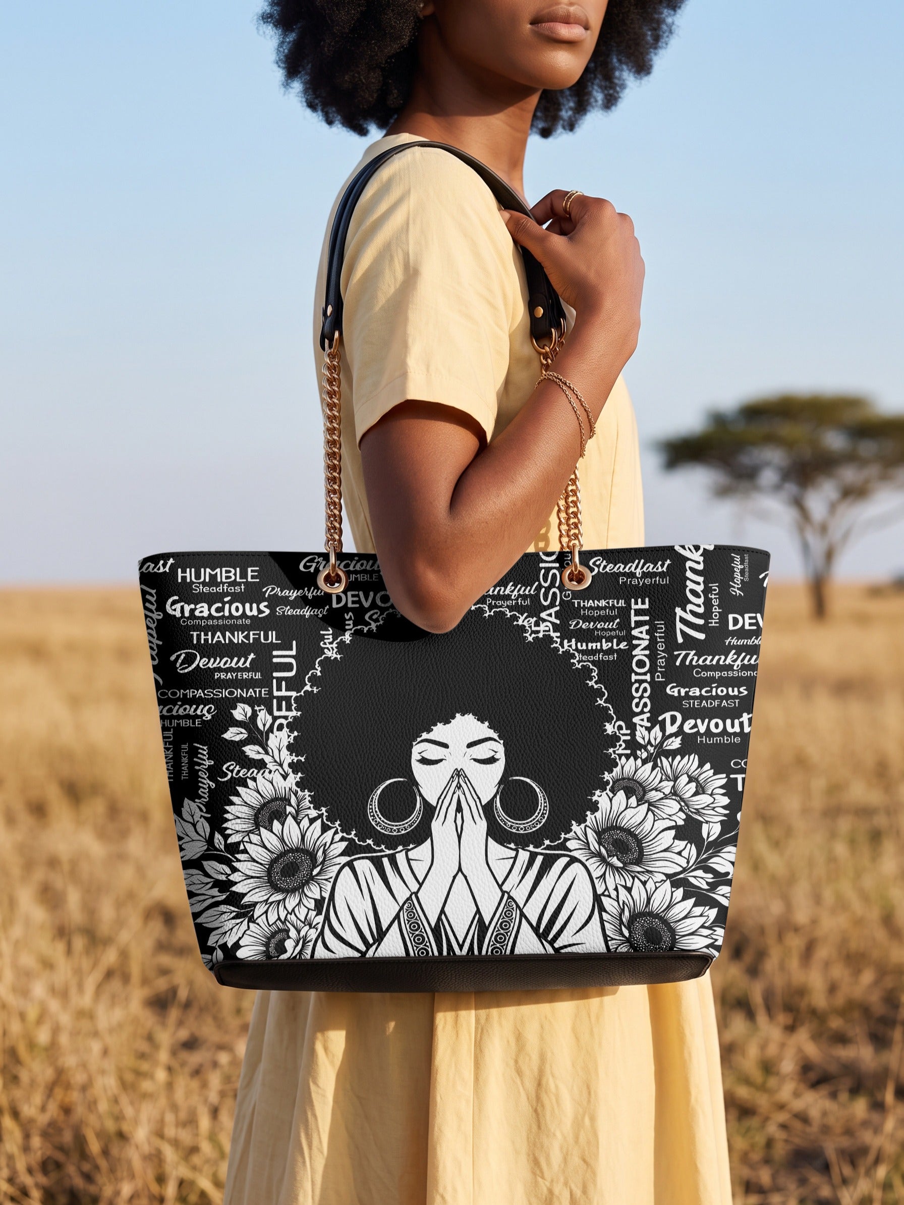 “Asante” Chain Tote Bag