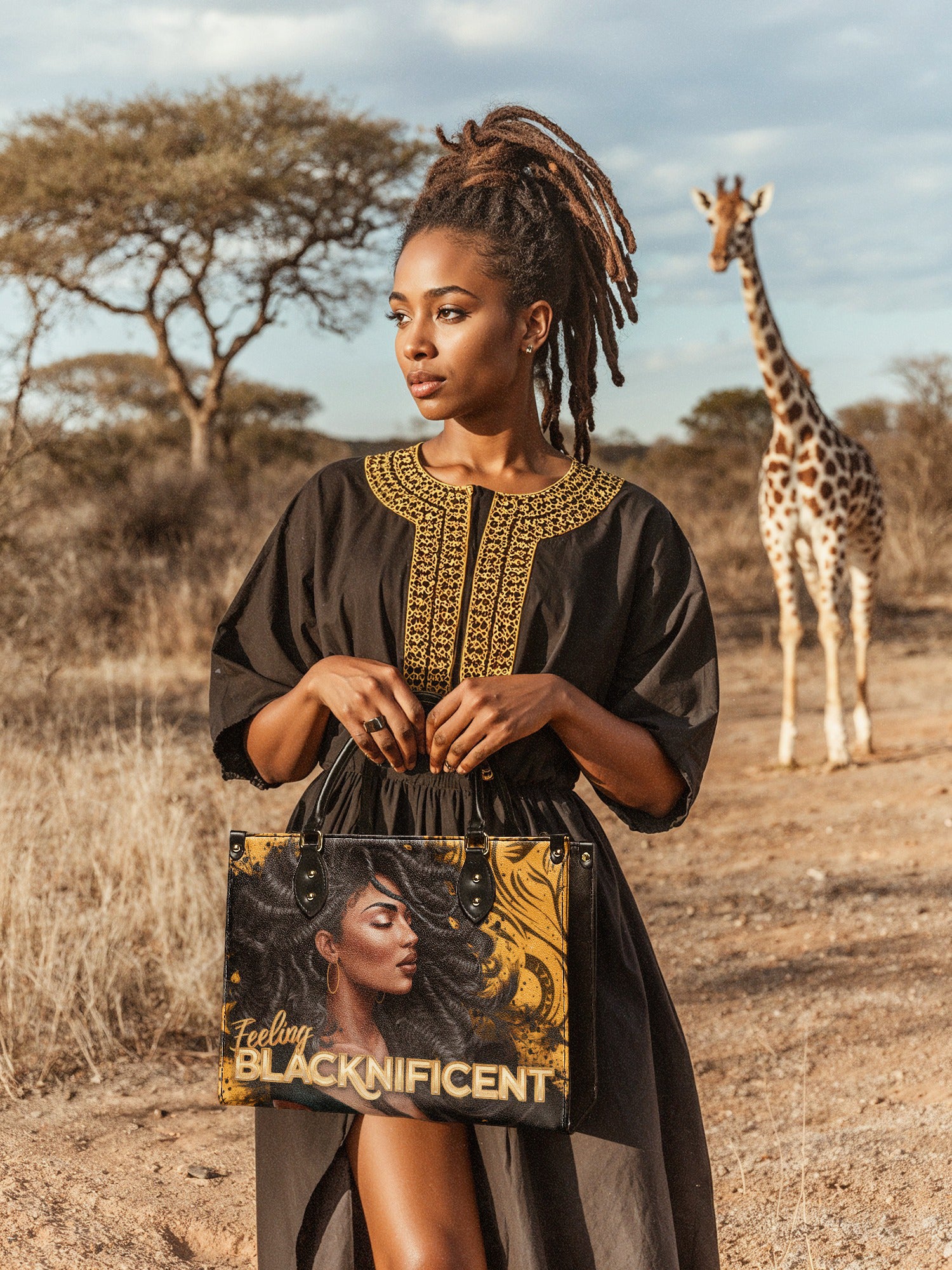 "Blacknificent" Leather Handbag