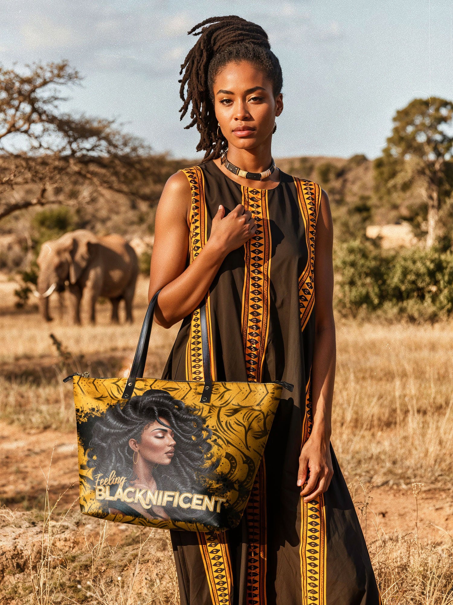 "Blacknificent" Leather Tote Bag Deal