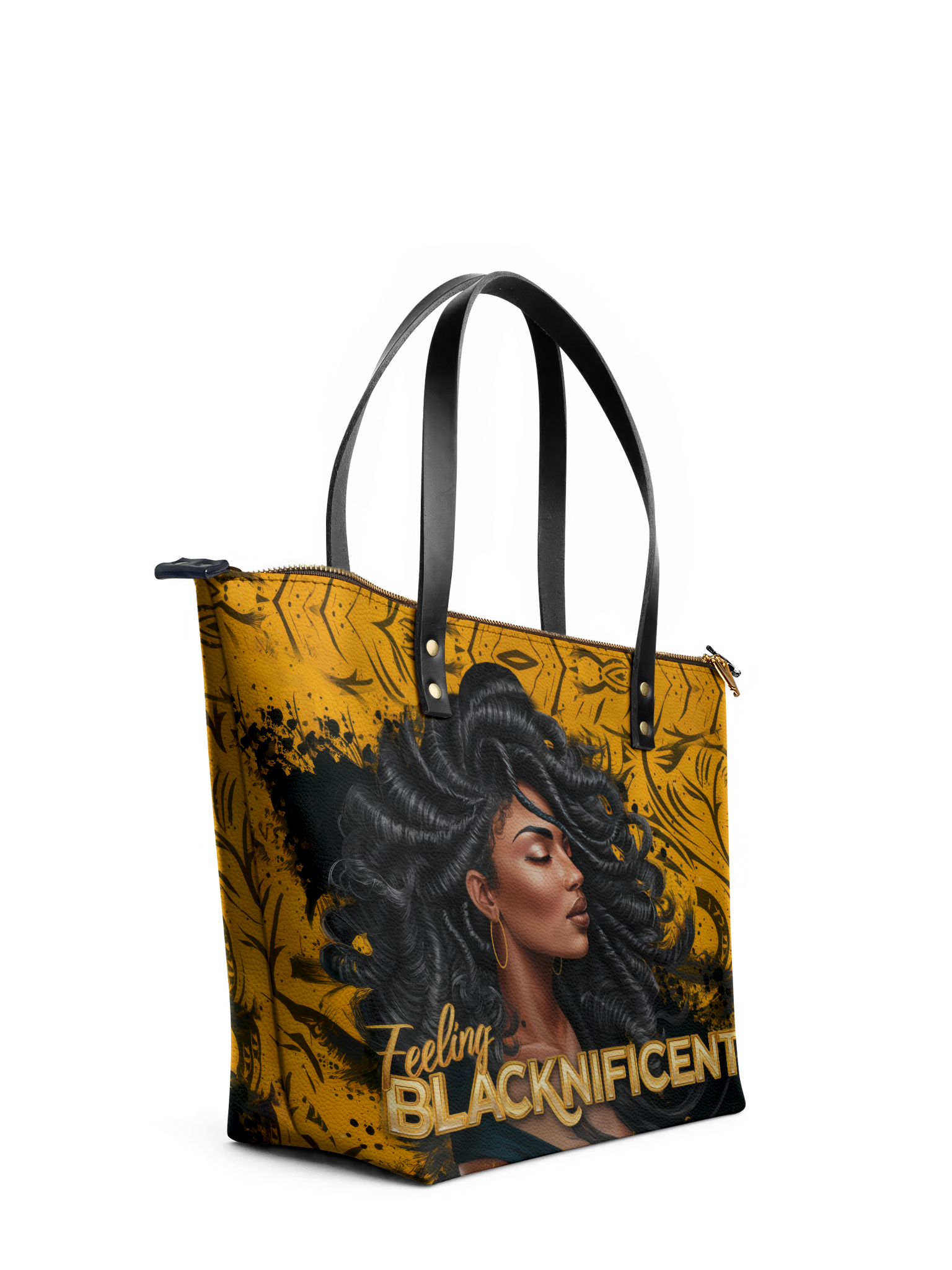 "Blacknificent" Leather Tote Bag Deal