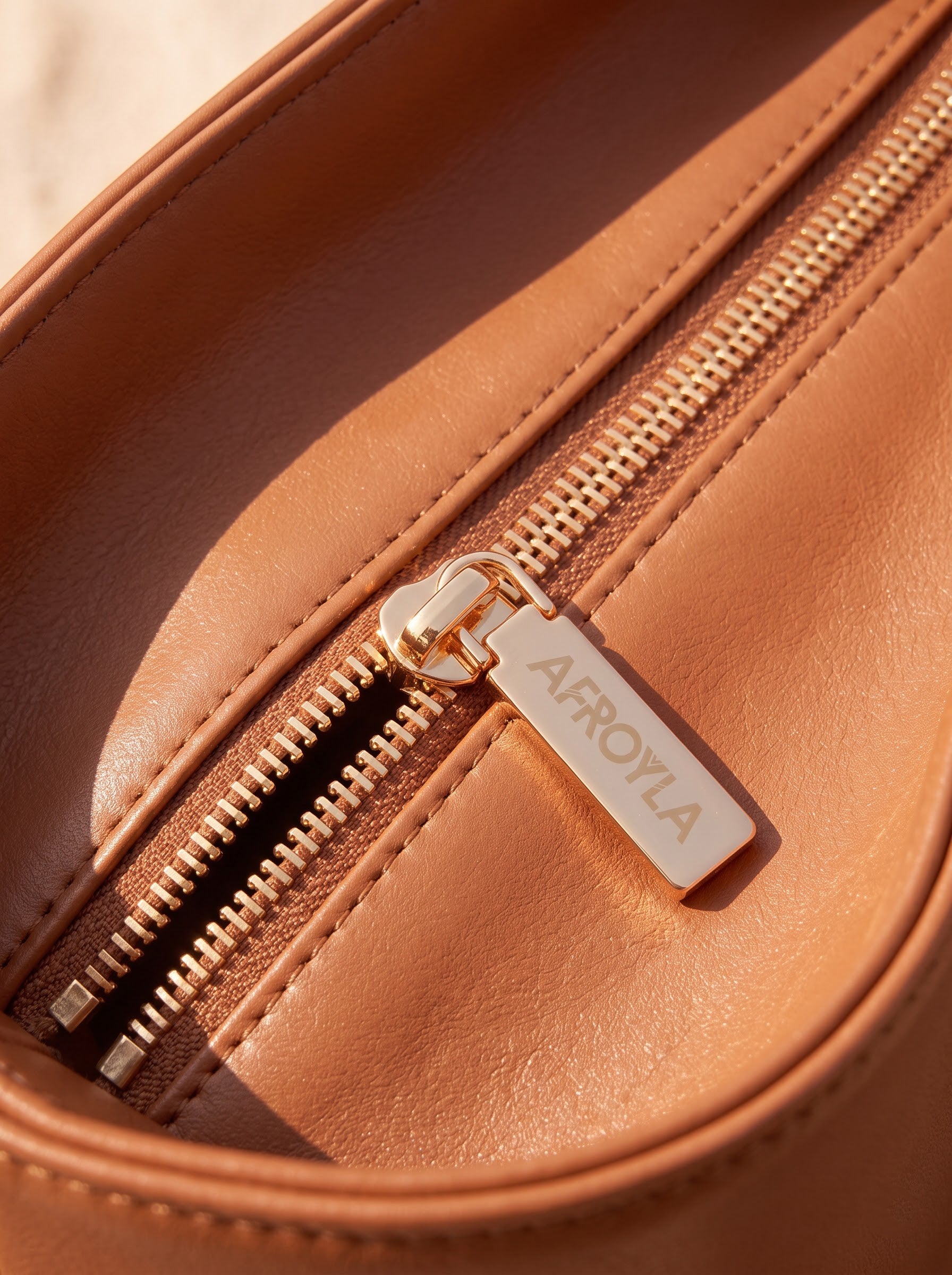 "Safiya" Brown Chain Tote Bag
