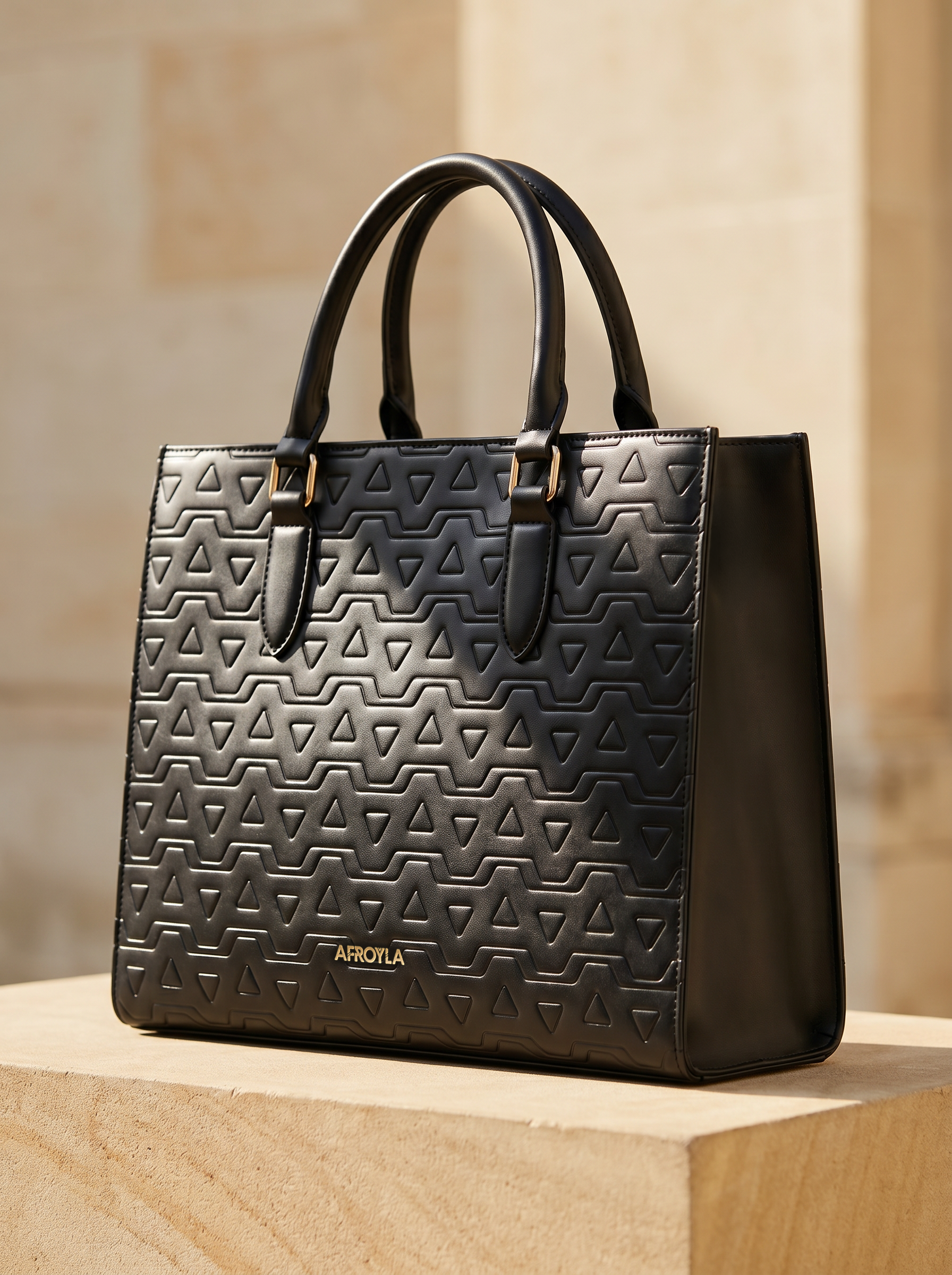 "Dalila" Monogram Leather Handbag