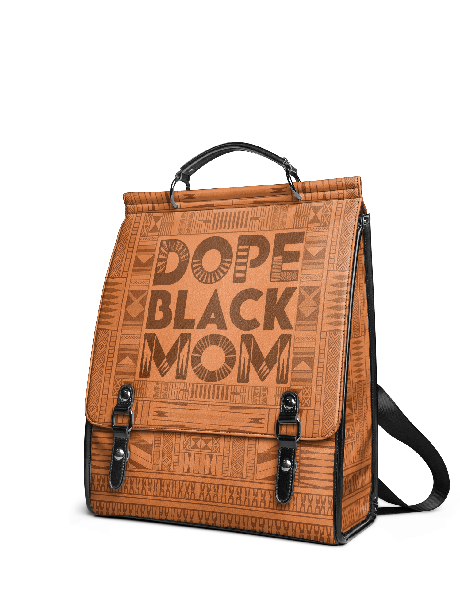 "Dope Black Mom" Leather Backpack