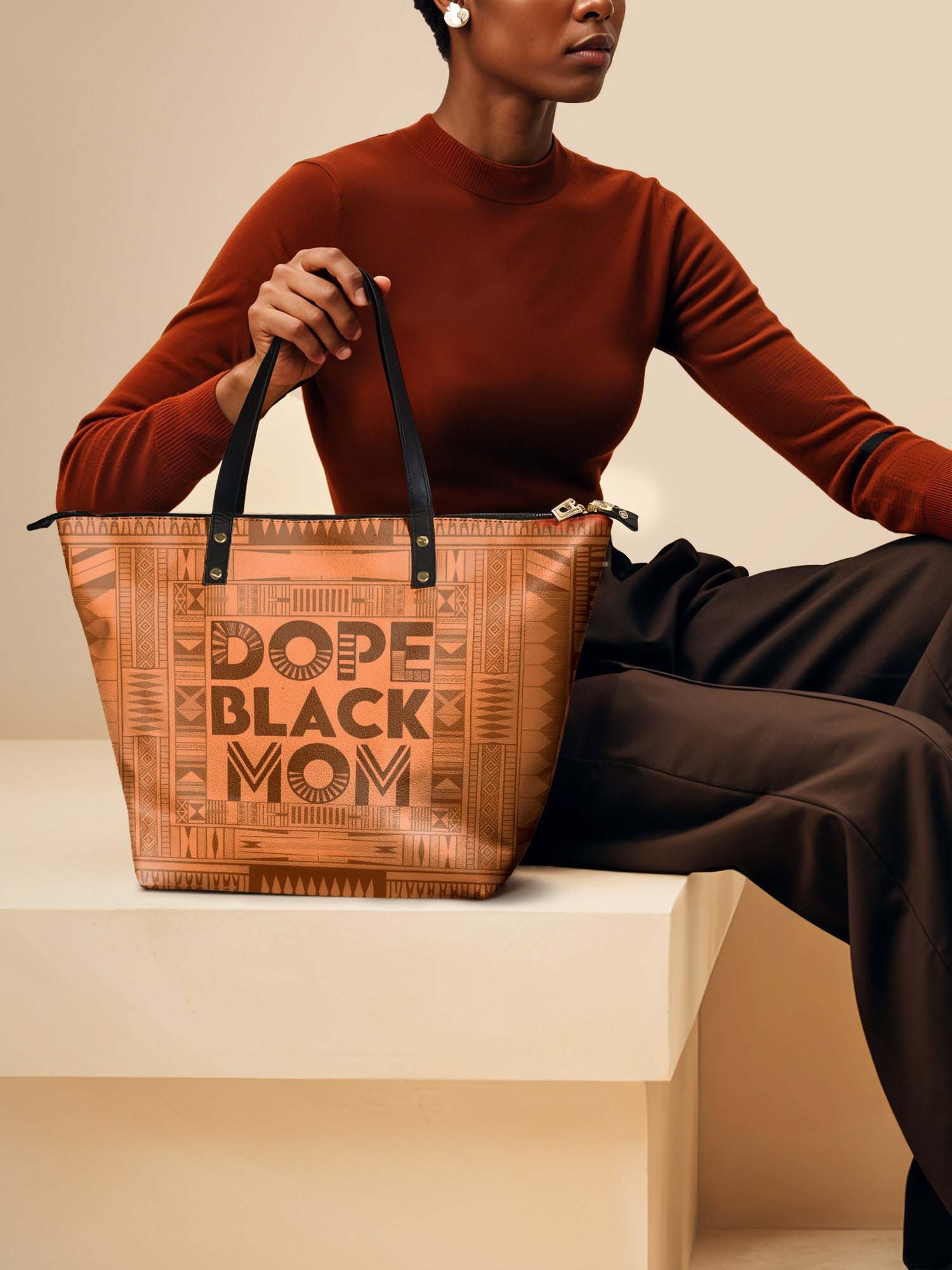 "Dope Black Mom" Leather Tote Bag Deal