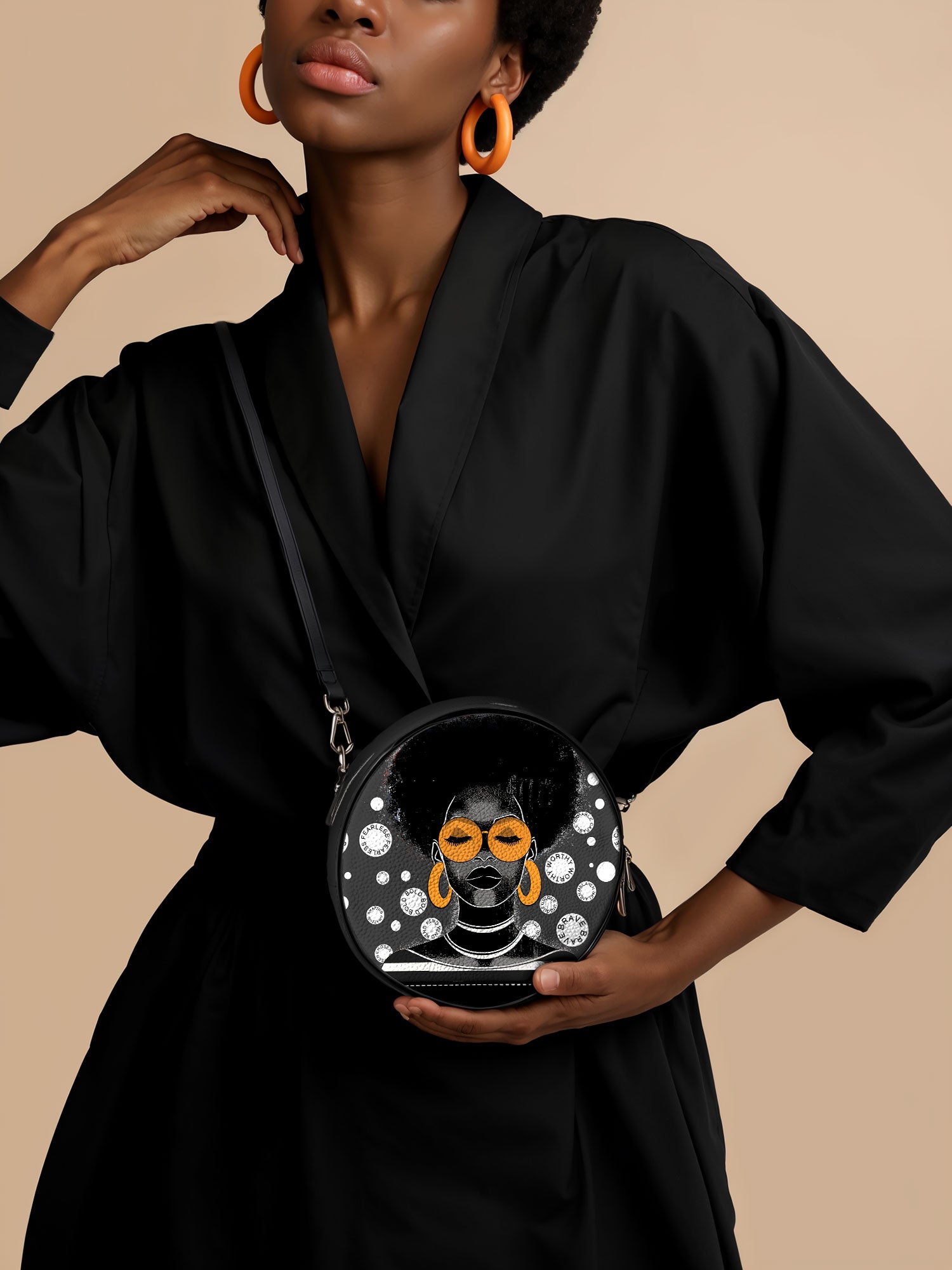 "Fahari" Monochrome Circle Crossbody Bag Deal