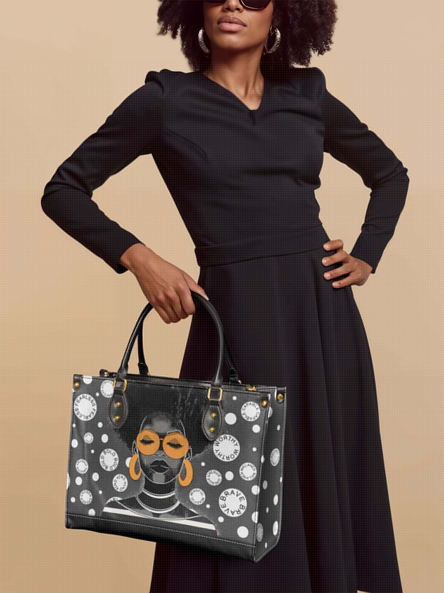 "Fahari" Monochrome Leather Handbag