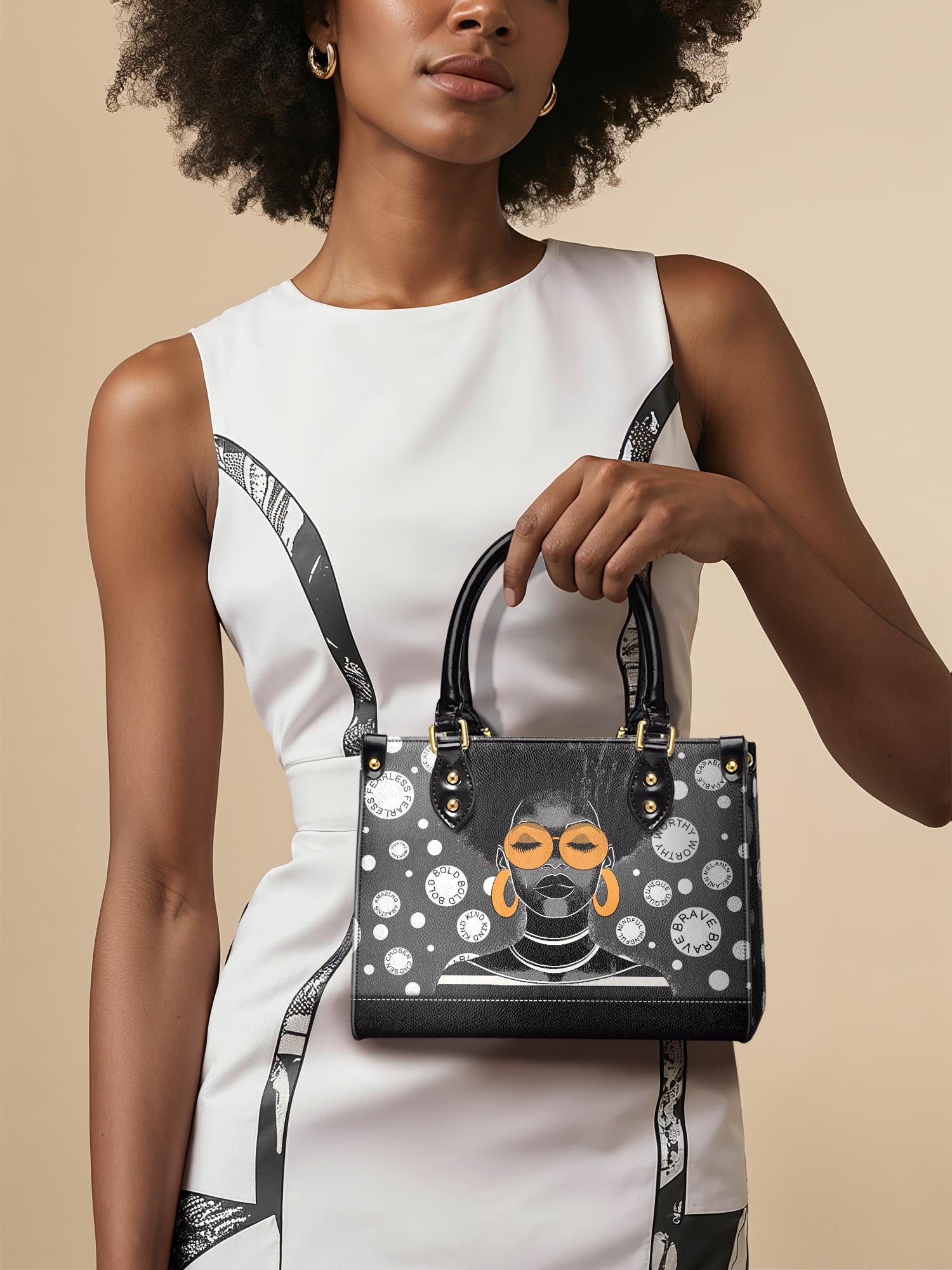 "Fahari" Monochrome The Signature Trio Bundle - Small Leather Handbag