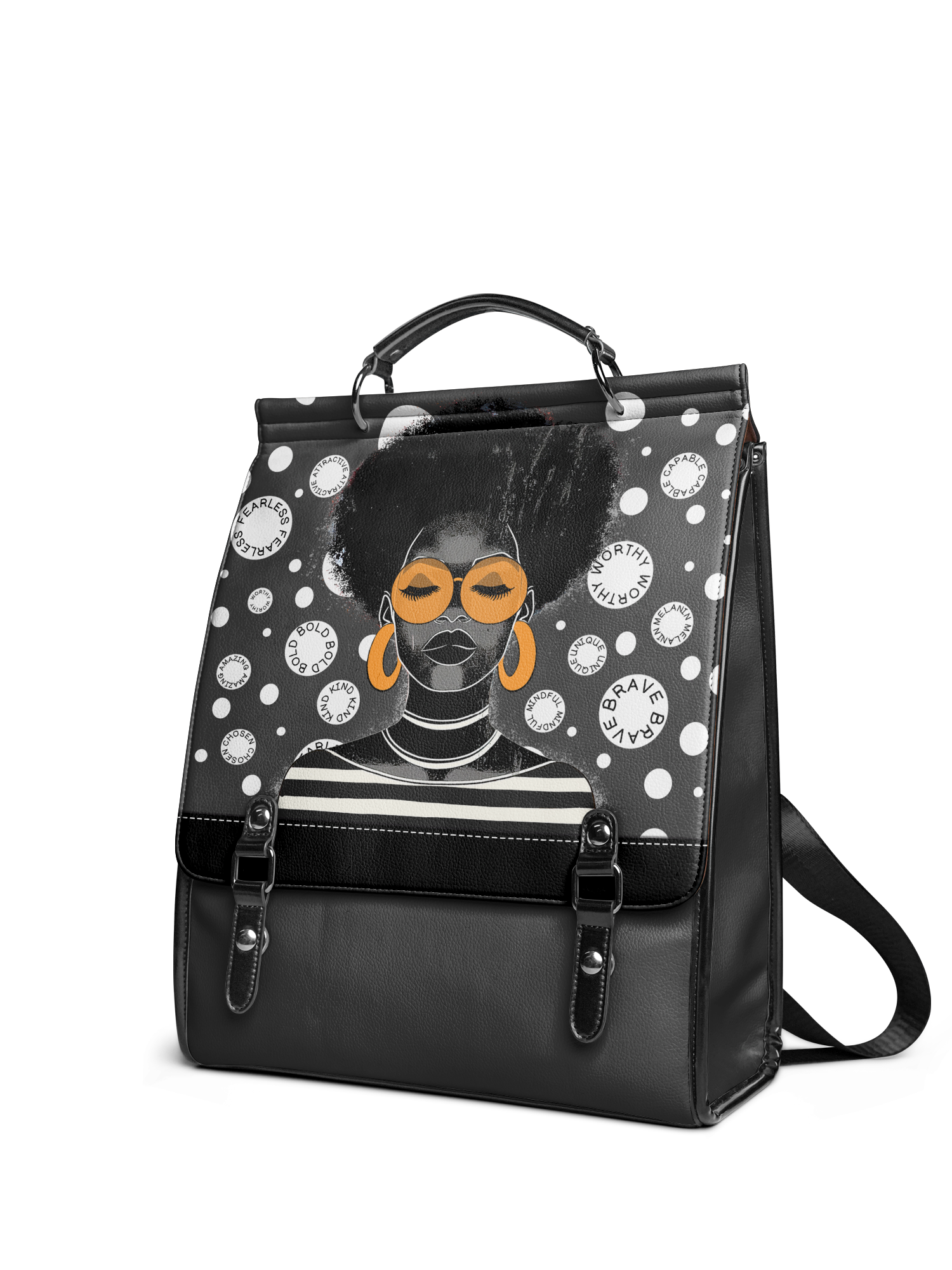 "Fahari" Monochrome Leather Backpack