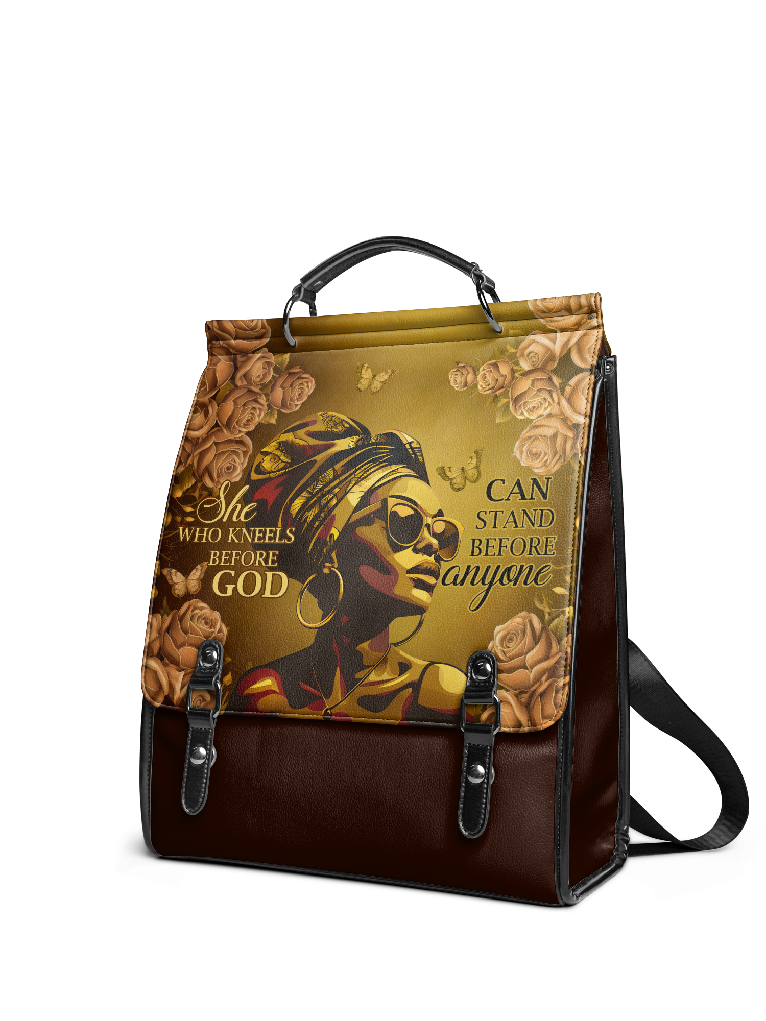"Godfidence" Leather Backpack