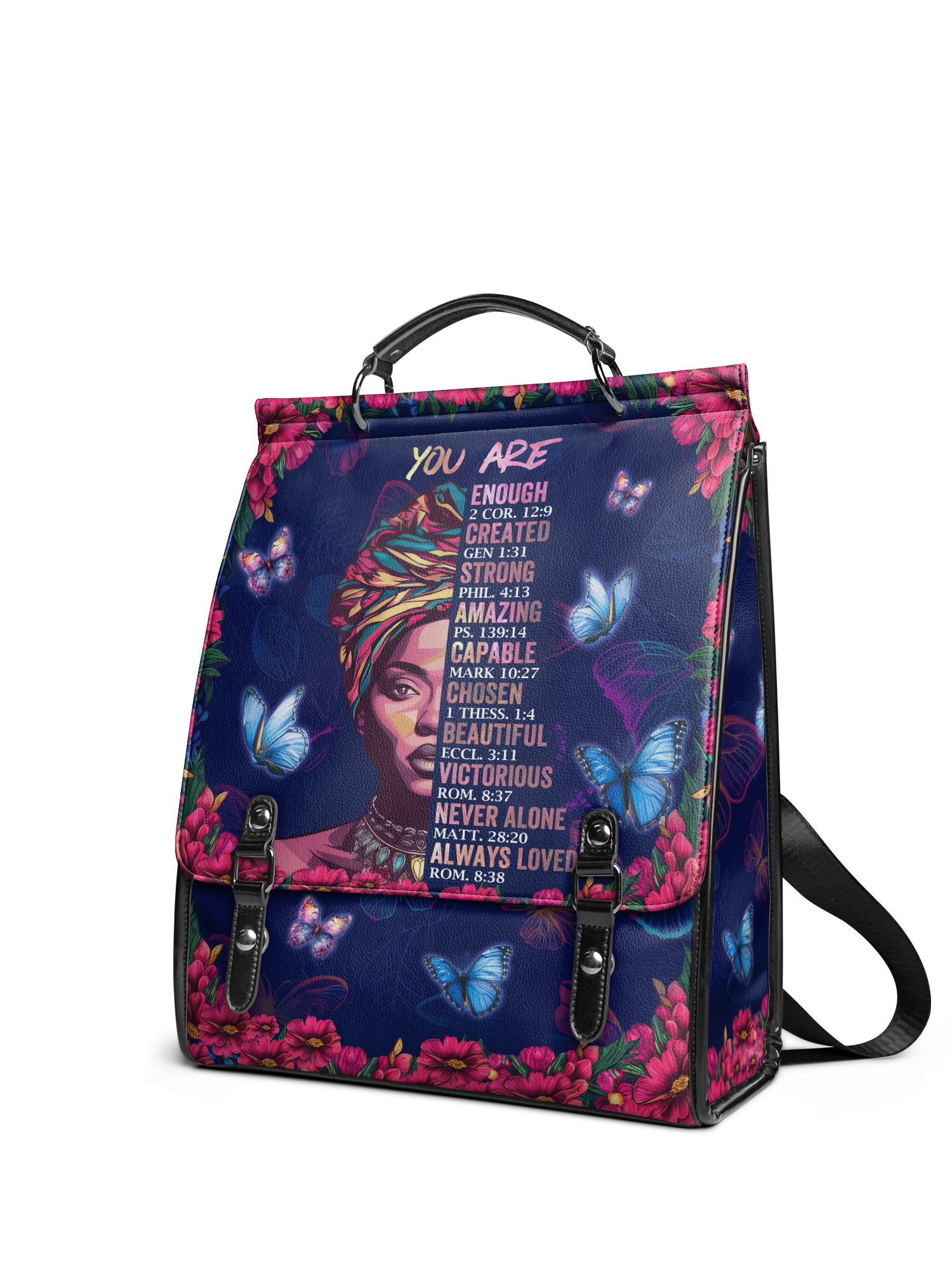 "Imani" Blue Orchid Leather Backpack