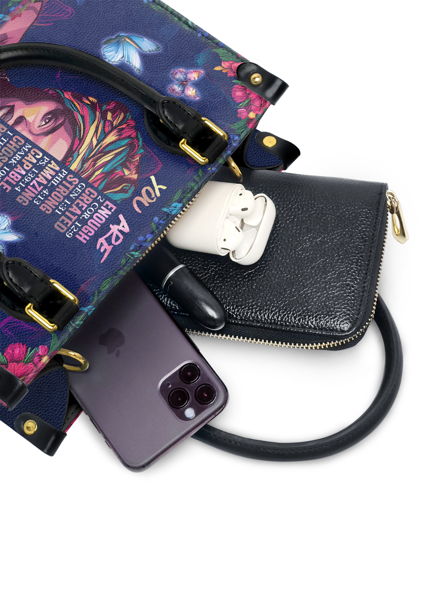 "Imani" Blue Orchid Small Leather Handbag Deal