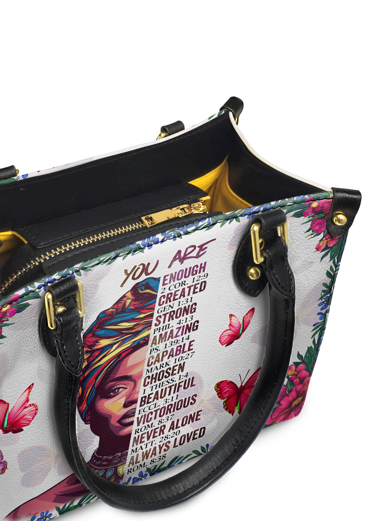 "Imani" Dove White Small Leather Handbag
