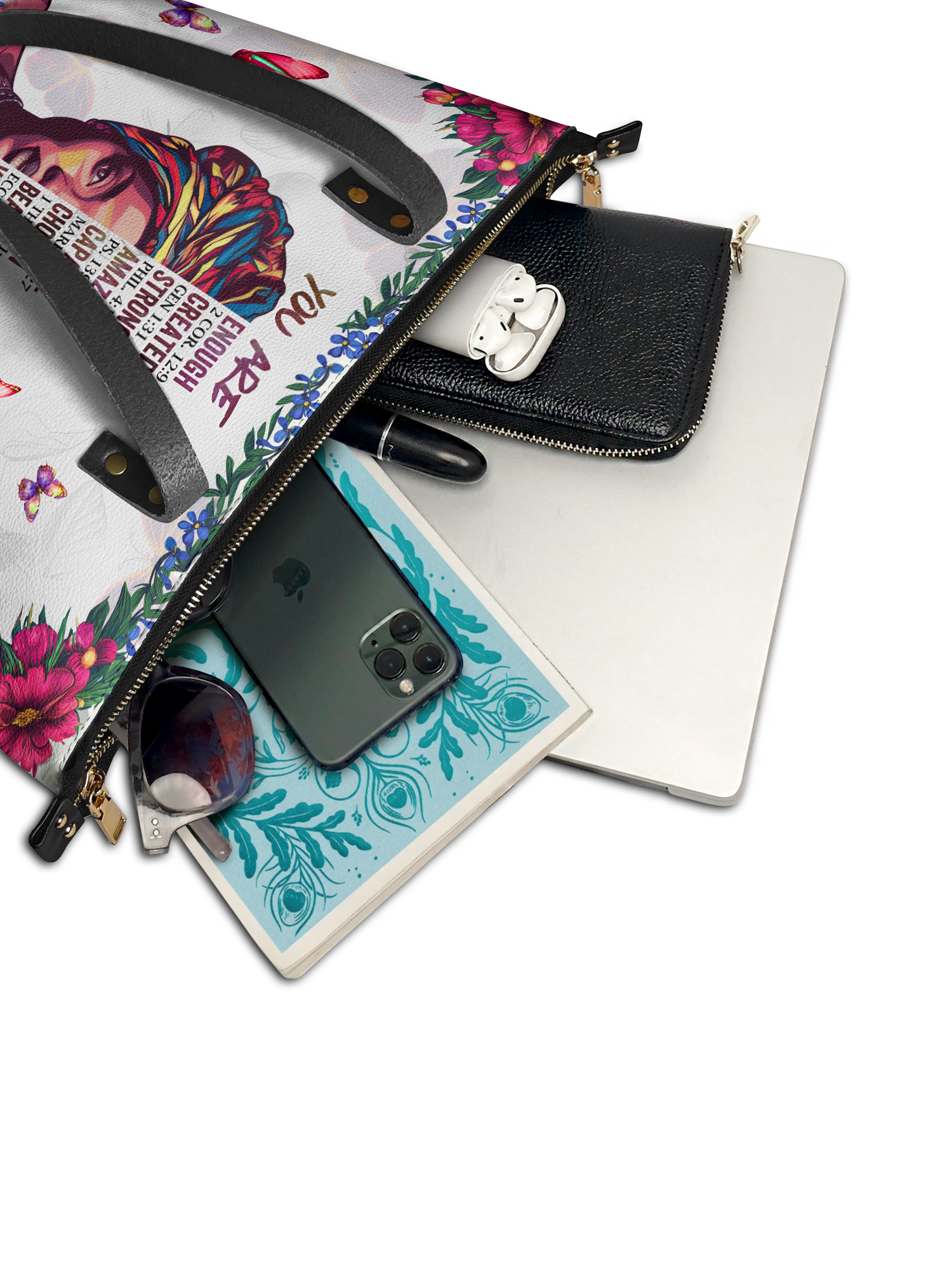 "Imani" Dove White Leather Tote Bag Deal