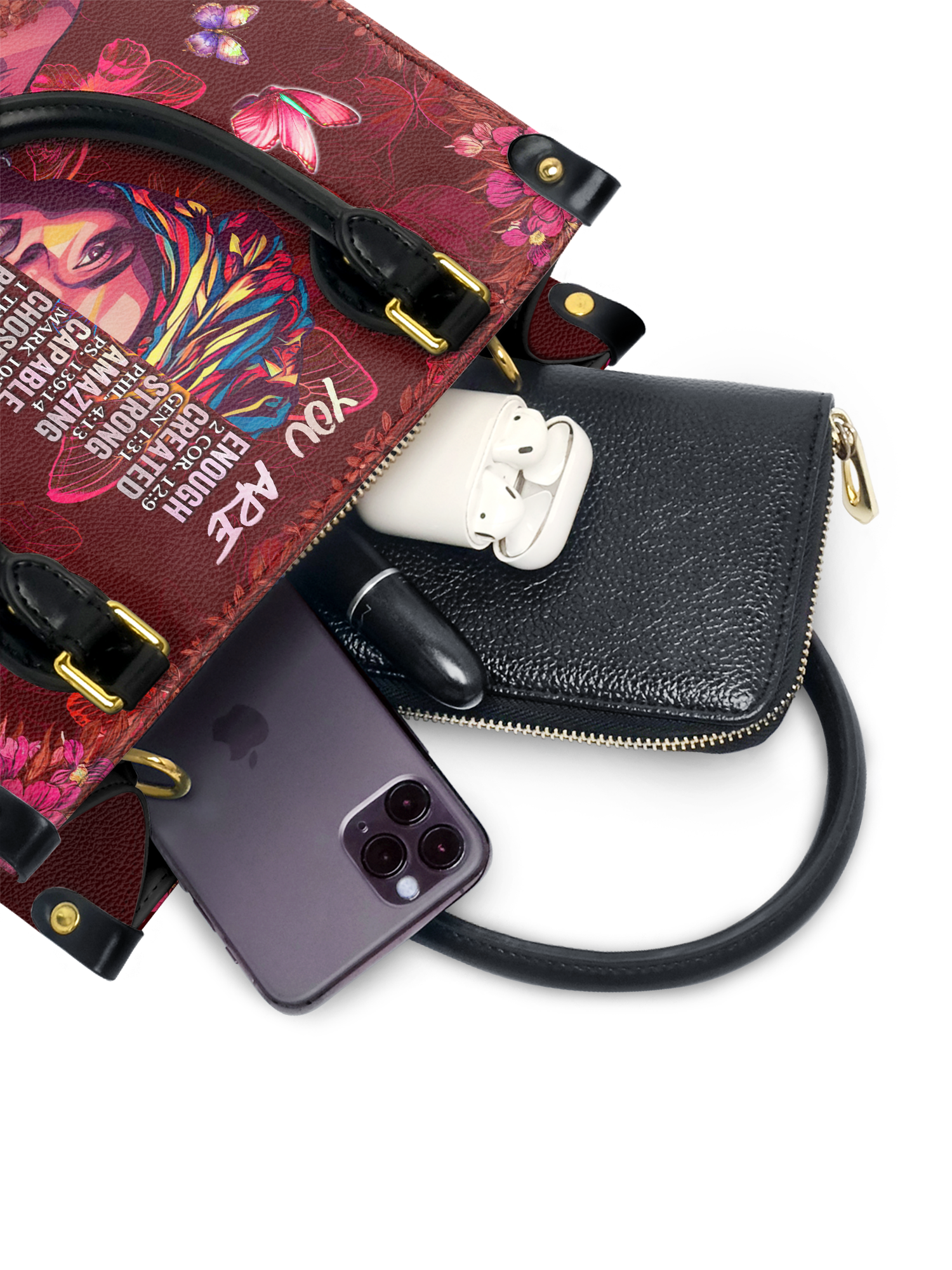 "Imani" Pomegranate Red Small Leather Handbag Deal