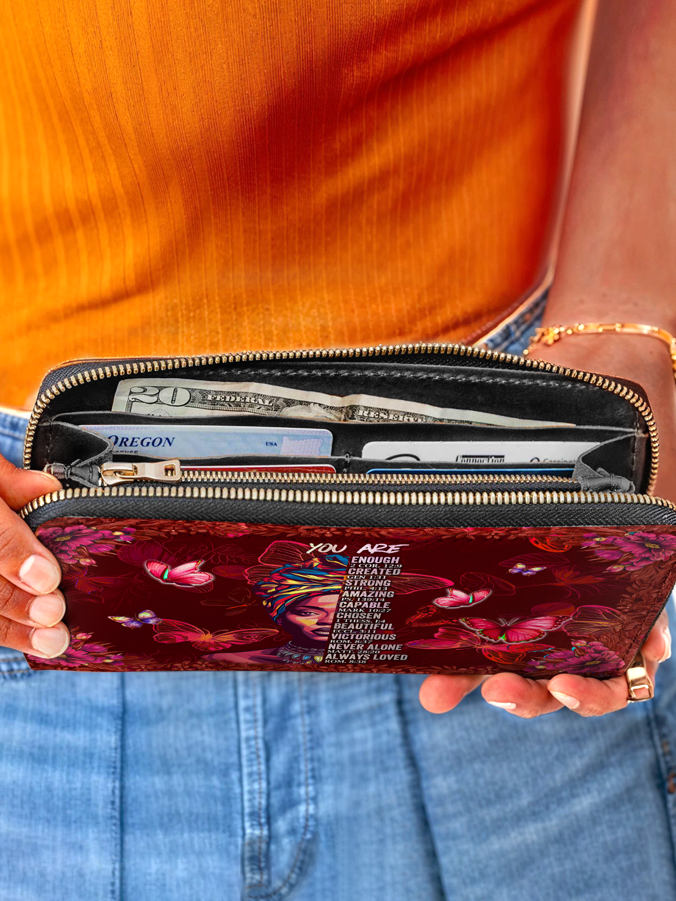 "Imani" Pomegranate Red Wallet Deal