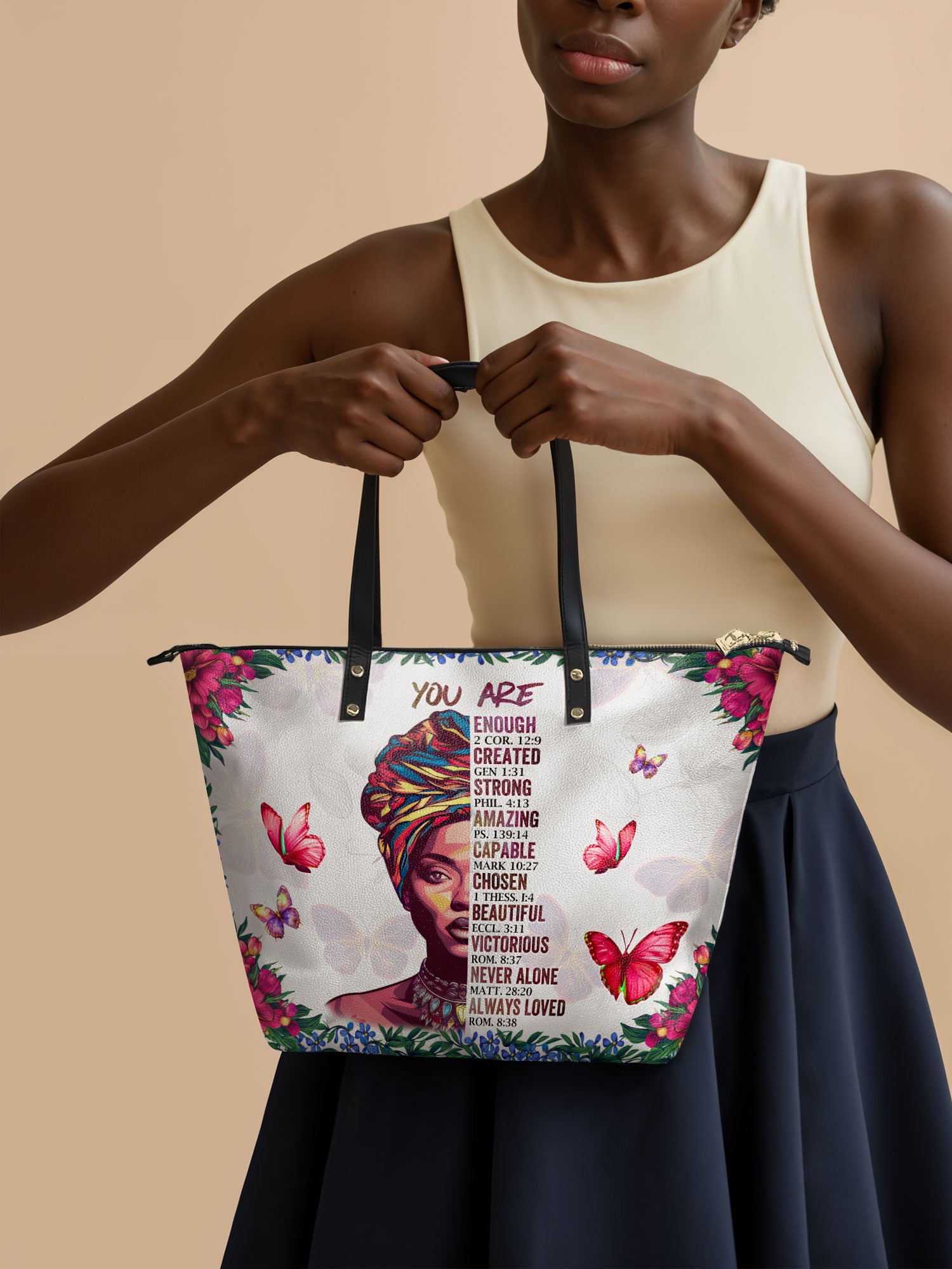 "Imani" Dove White Leather Tote Bag Deal
