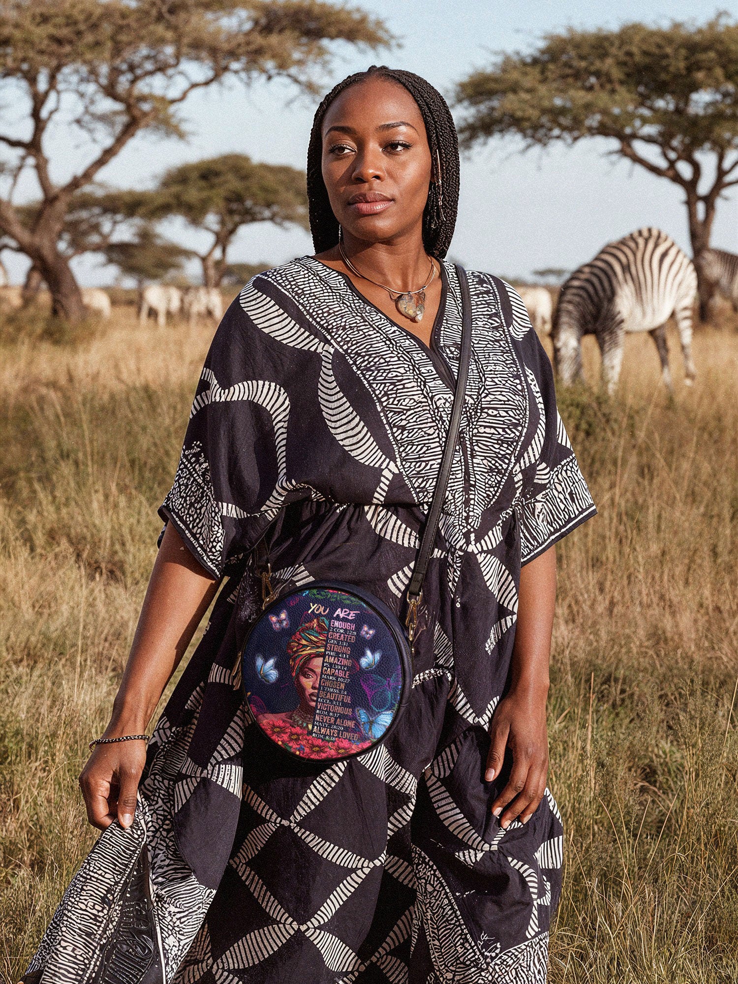 "Imani" Blue Orchid Circle Crossbody Bag Deal