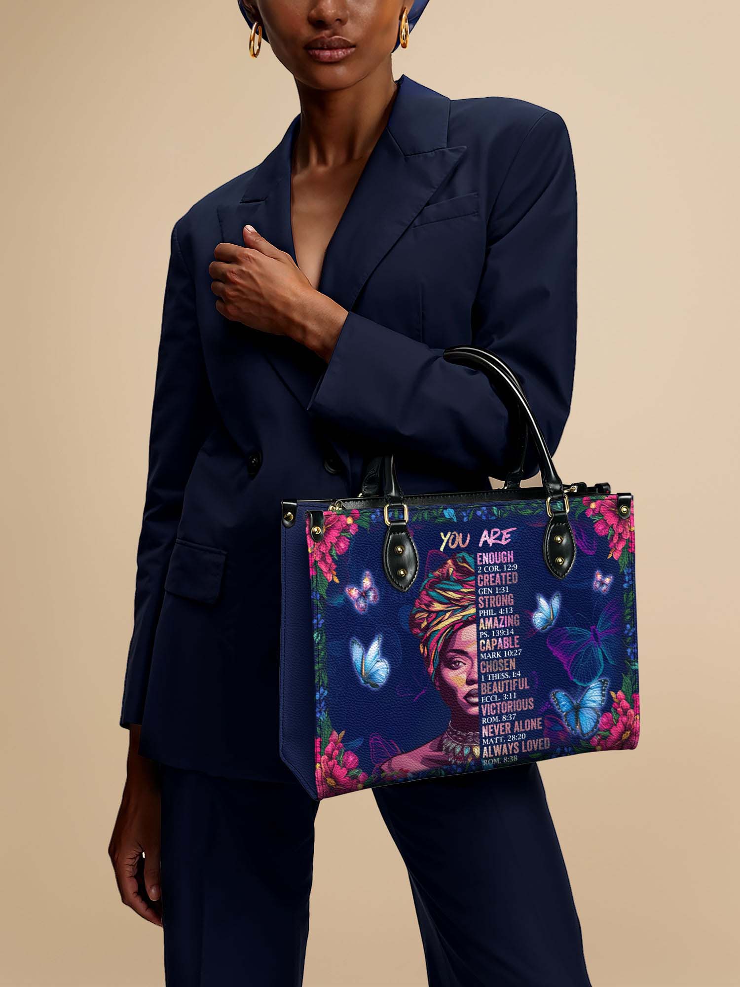 "Imani" Blue Orchid Leather Handbag