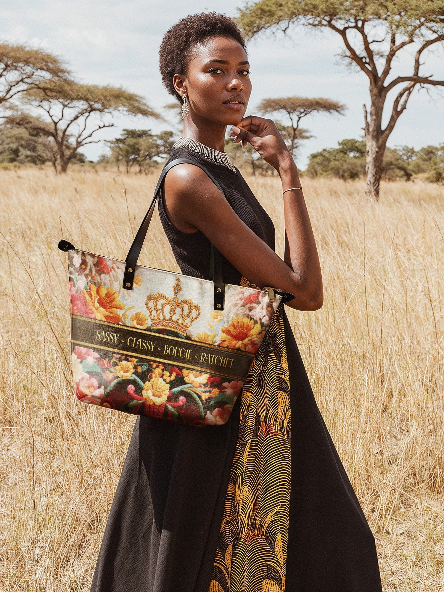 "Naija Royale" Leather Tote Bag
