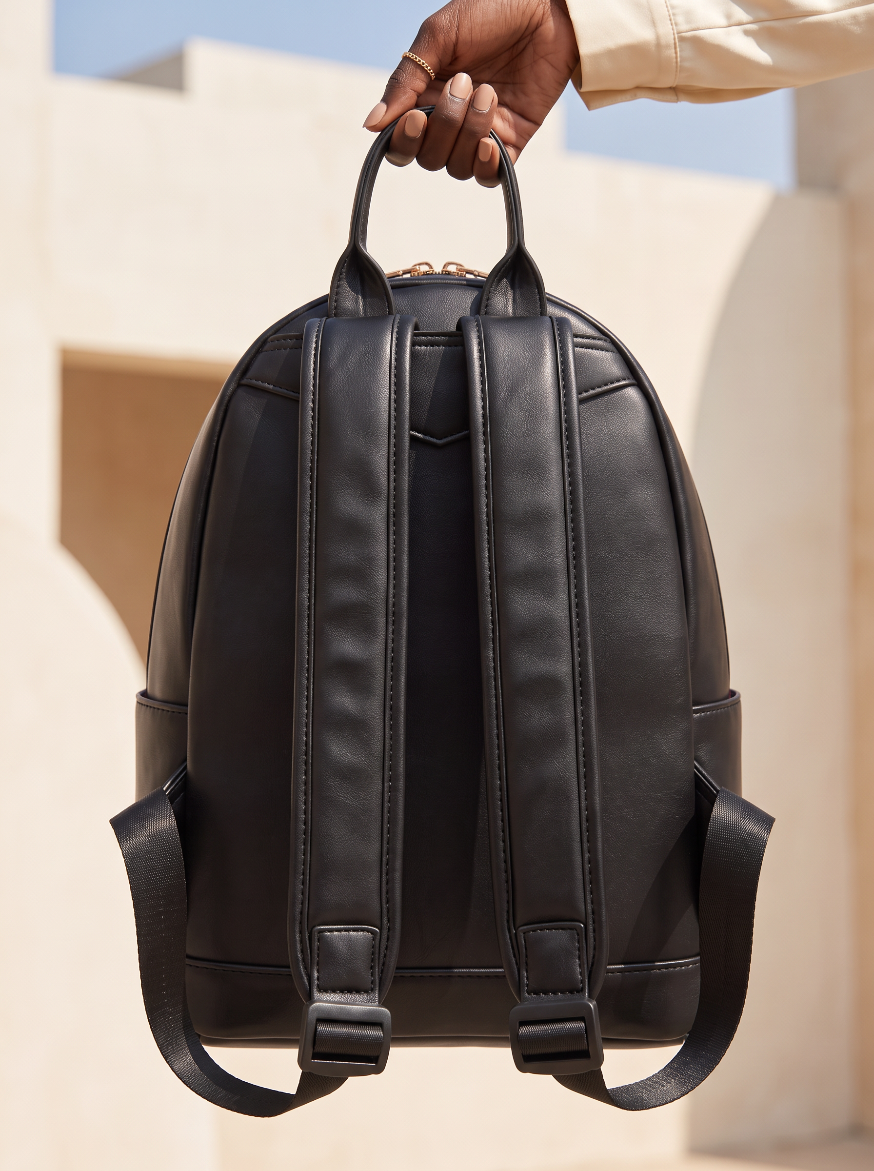 "Rembo " Applique Leather Backpack