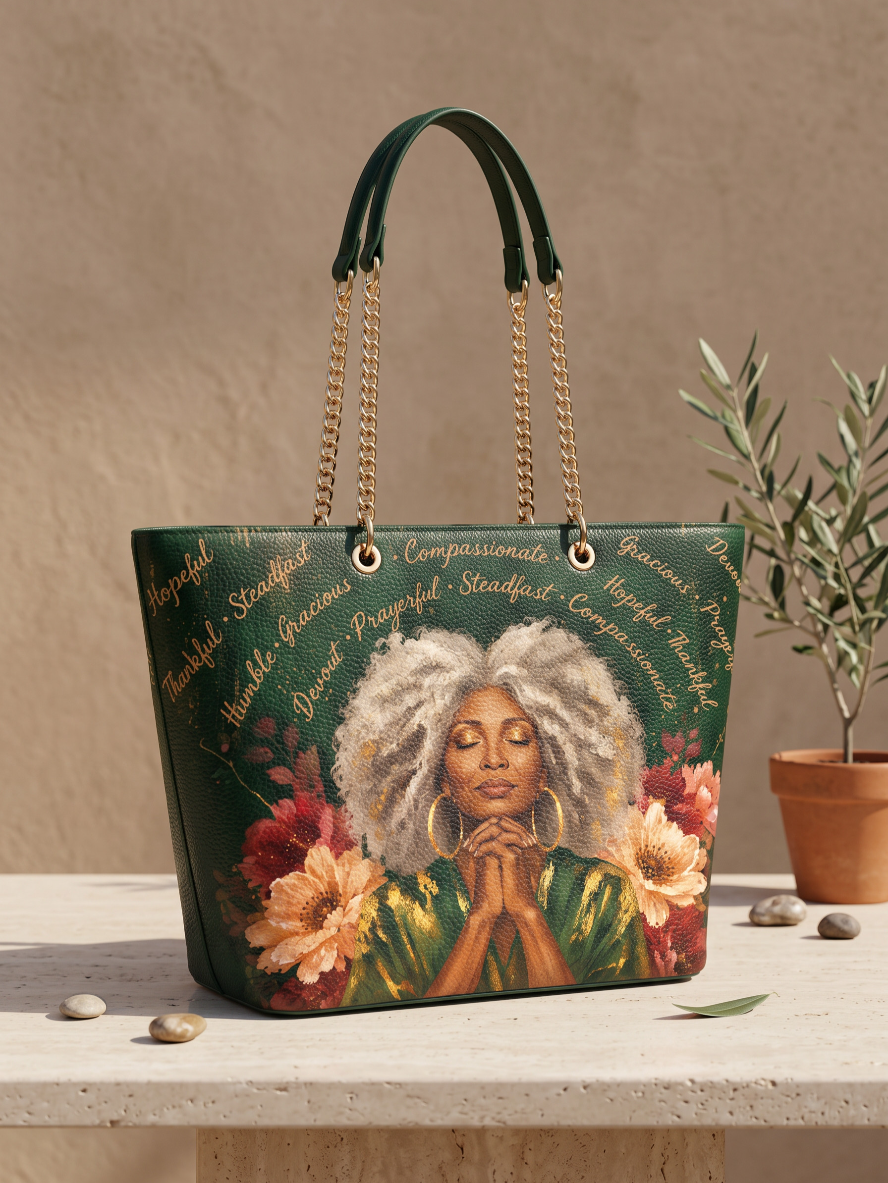 “Serenity” Chain Tote Bag