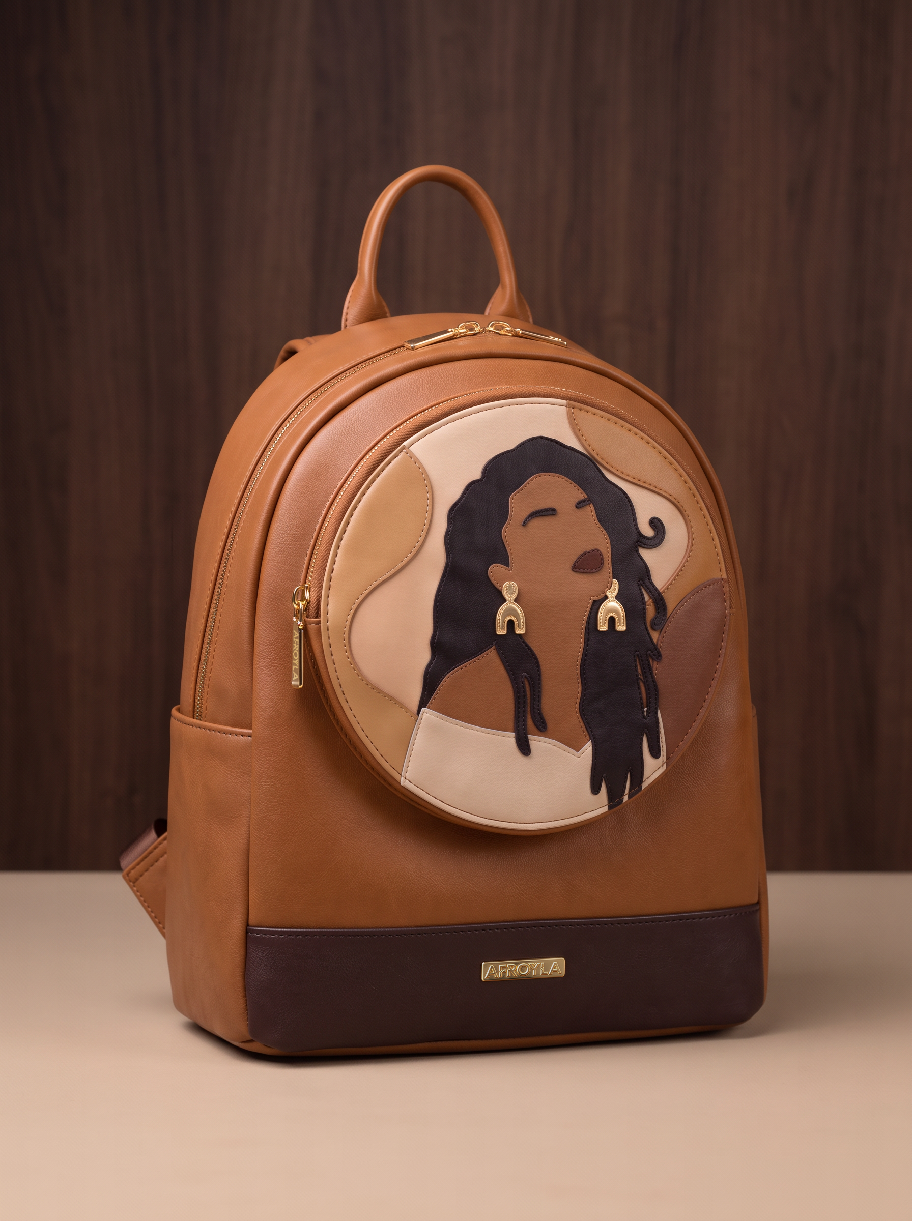 "Tulia" Applique Leather Backpack