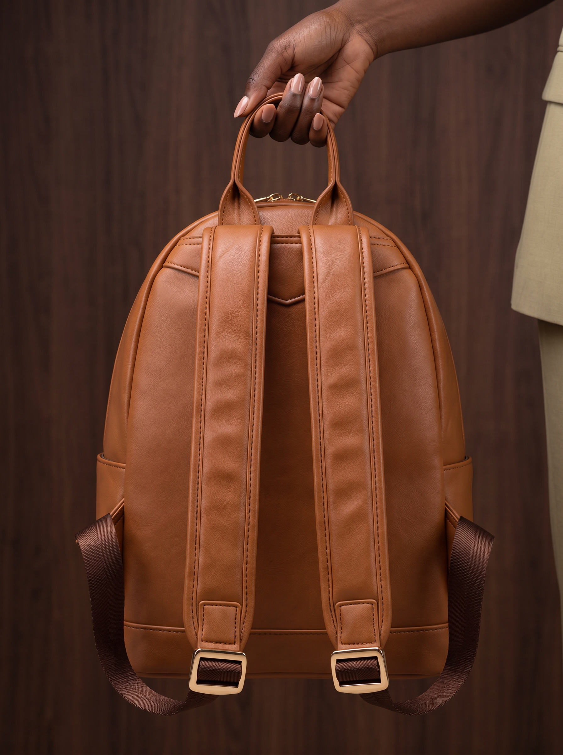"Tulia" Applique Leather Backpack