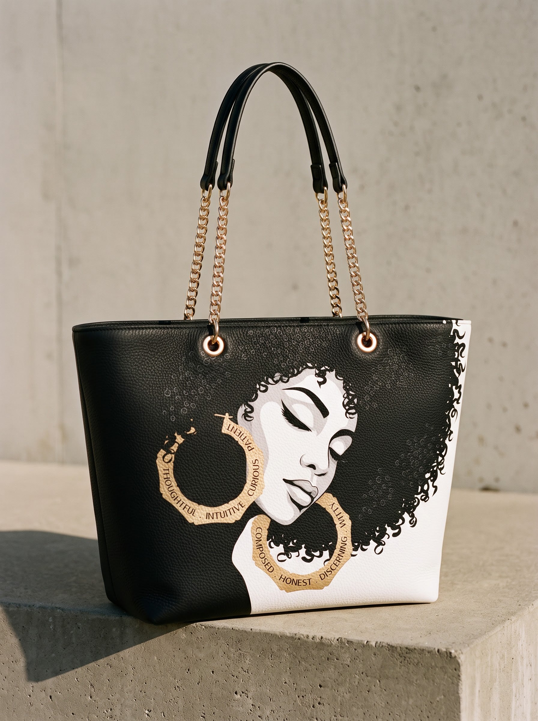 “Zuri” Chain Tote Bag