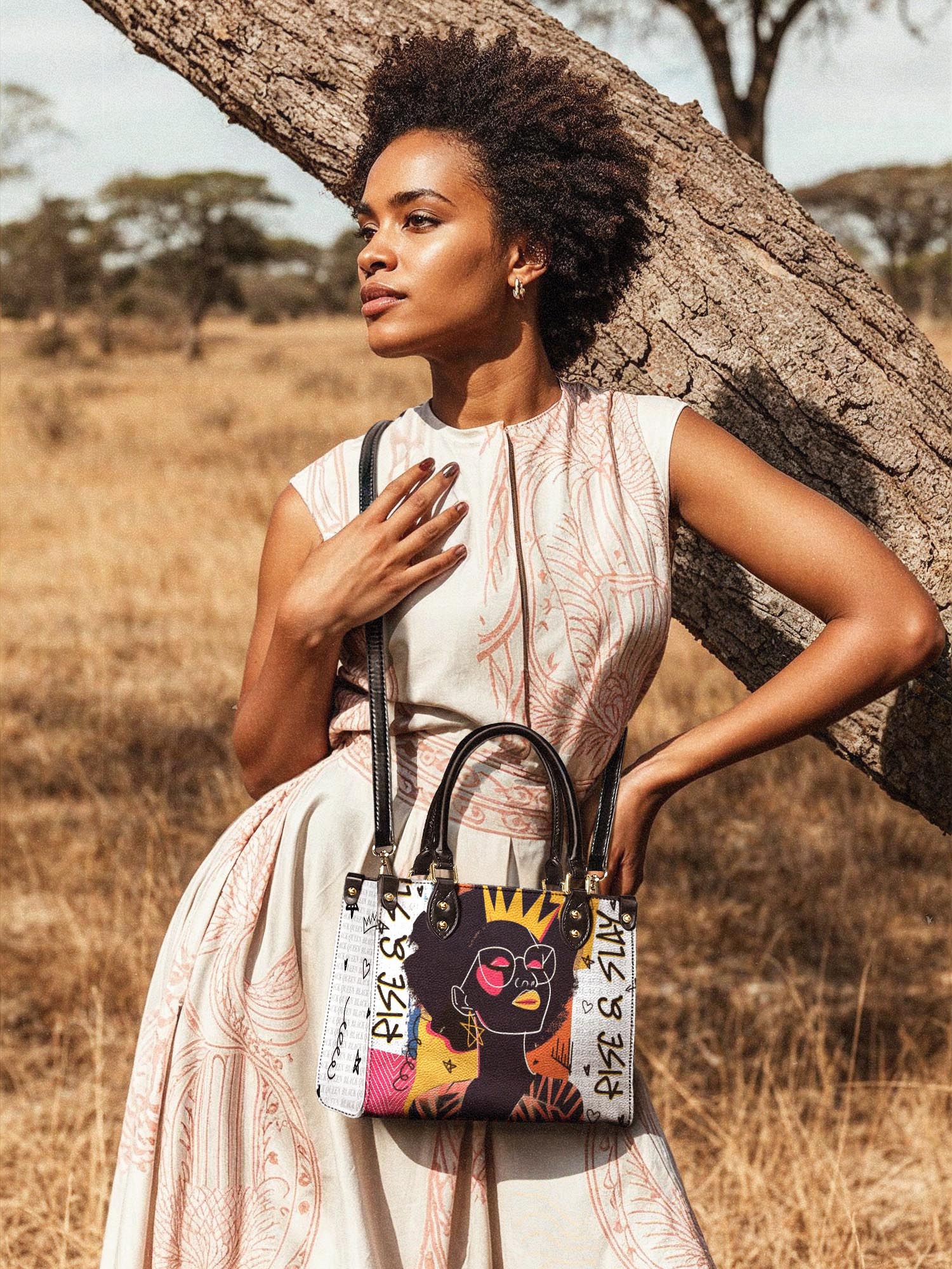 "Aina" Coconut White The Signature Trio Bundle - Small Leather Handbag