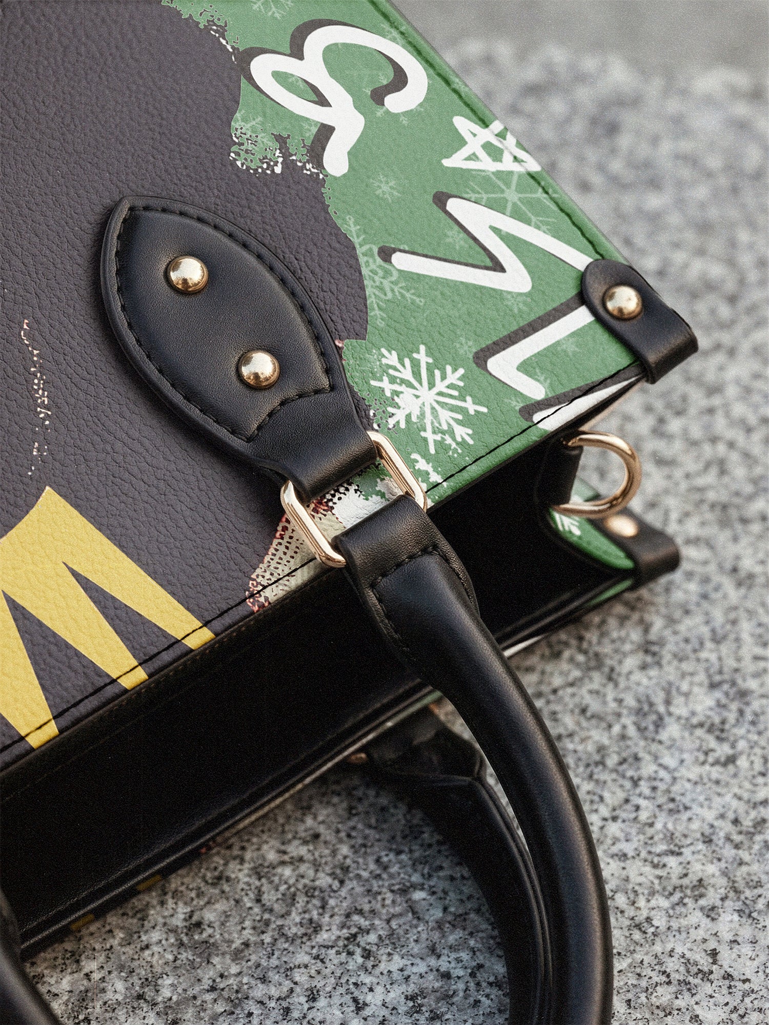 "Aina" Lime Pop Xmas Leather Handbag A250 Deal