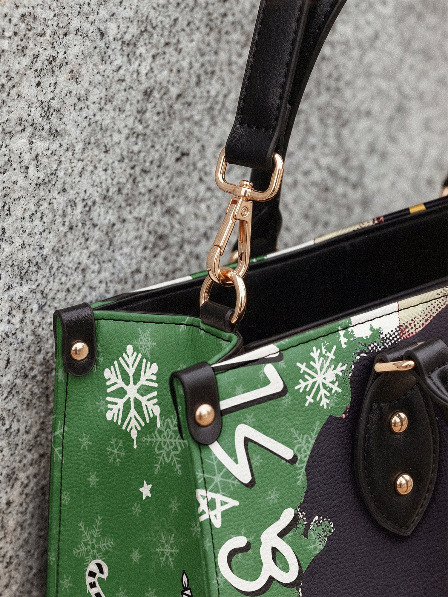 "Aina" Lime Pop Xmas Leather Handbag A250 Deal