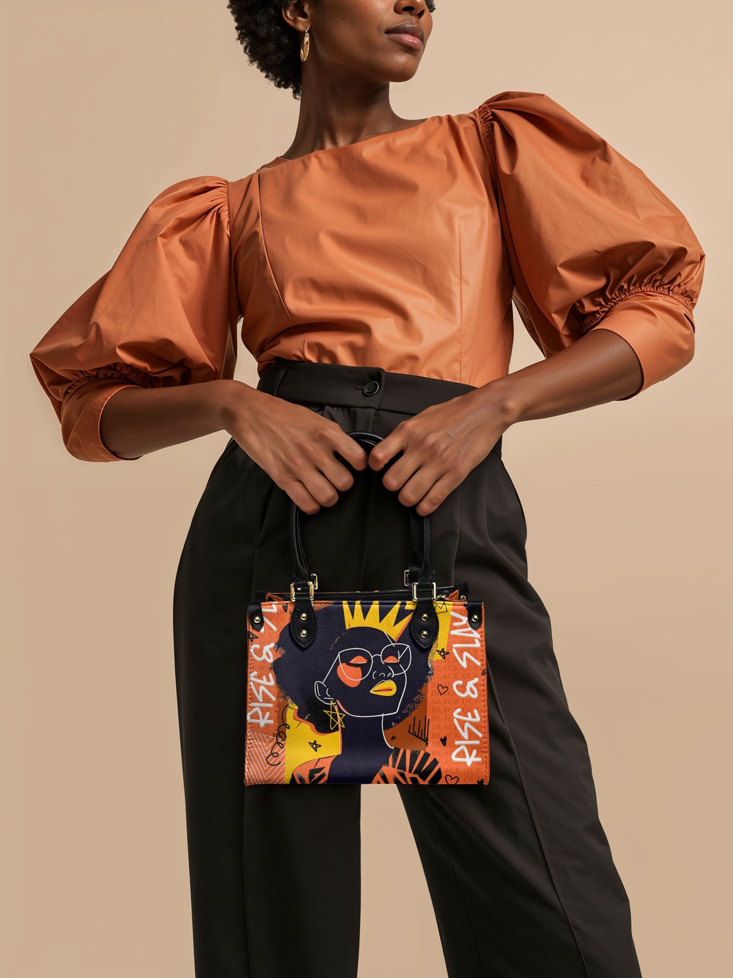 "Aina" Orange Sorbet The Signature Trio Bundle - Small Leather Handbag