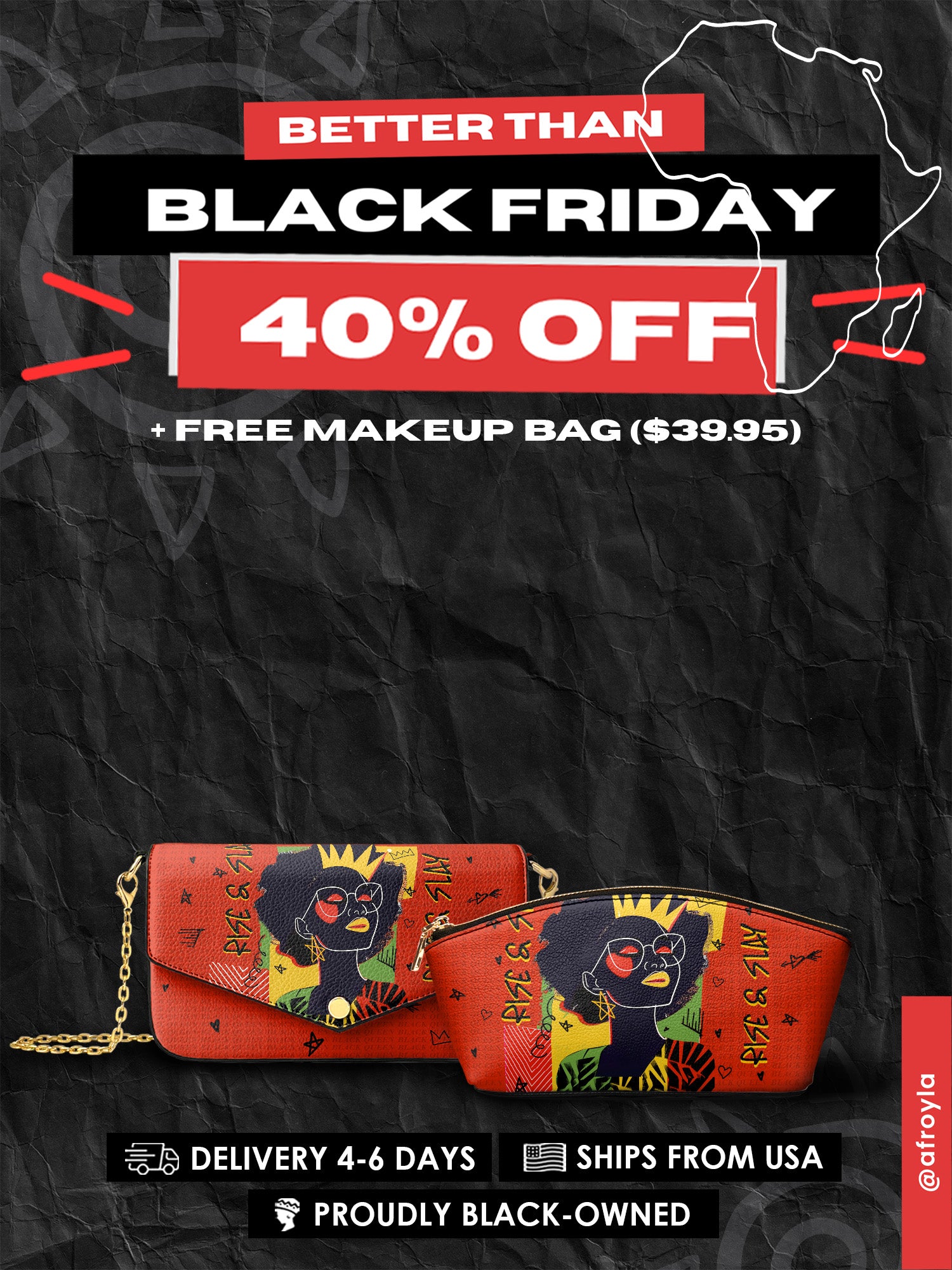 "Aina" Flame Red Pochette Deal