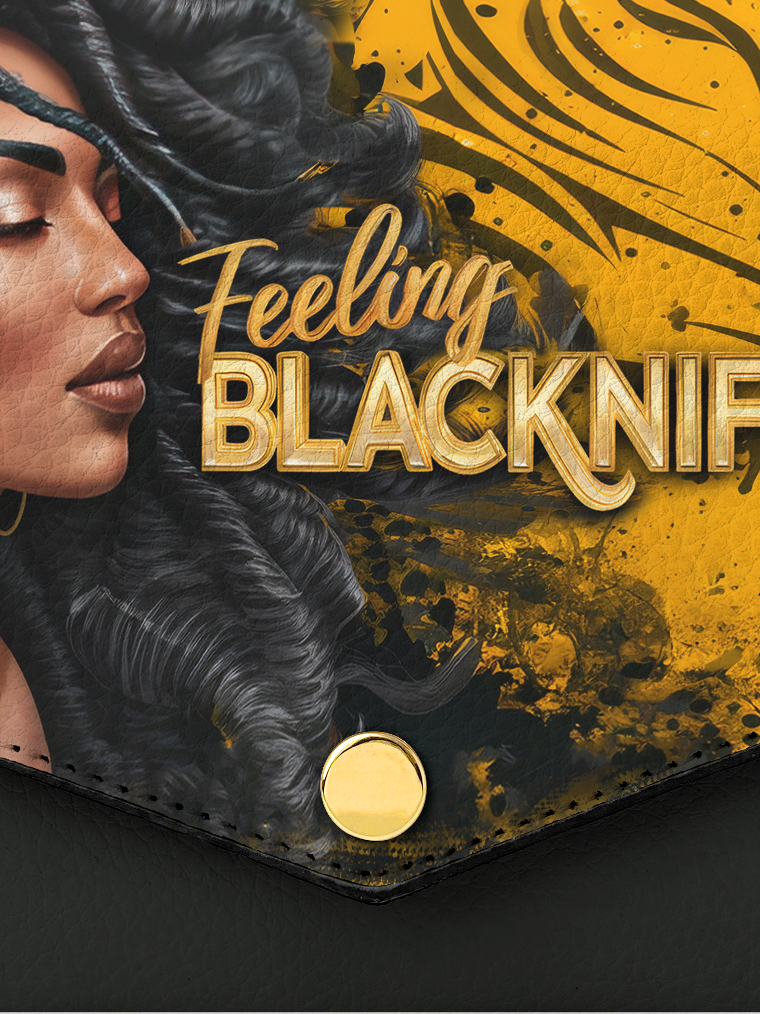 "Blacknificent" Envelope Chain Crossbody Bag