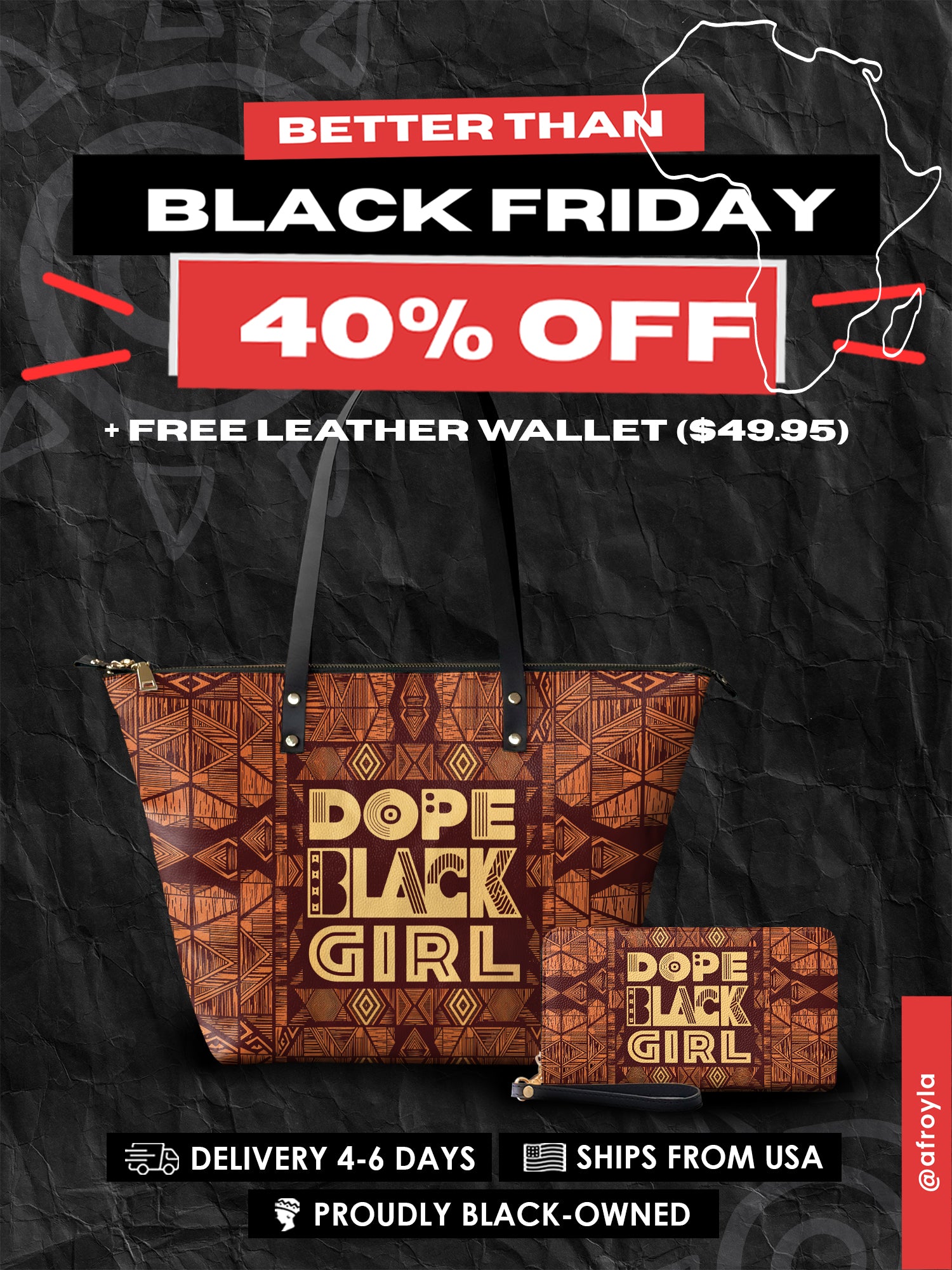 "Dope Black Girl" Leather Tote Bag Deal